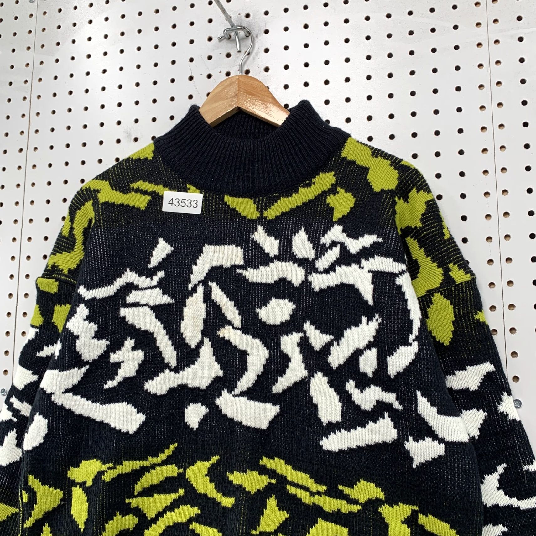 Vintage VINTAGE Jamie Scott Knit Sweater Womens Medium Black Yellow Pullover Casual Crew Neck Long Sleeve Winter Fall Size M / US 6-8 / IT 42-44 - 4 Thumbnail