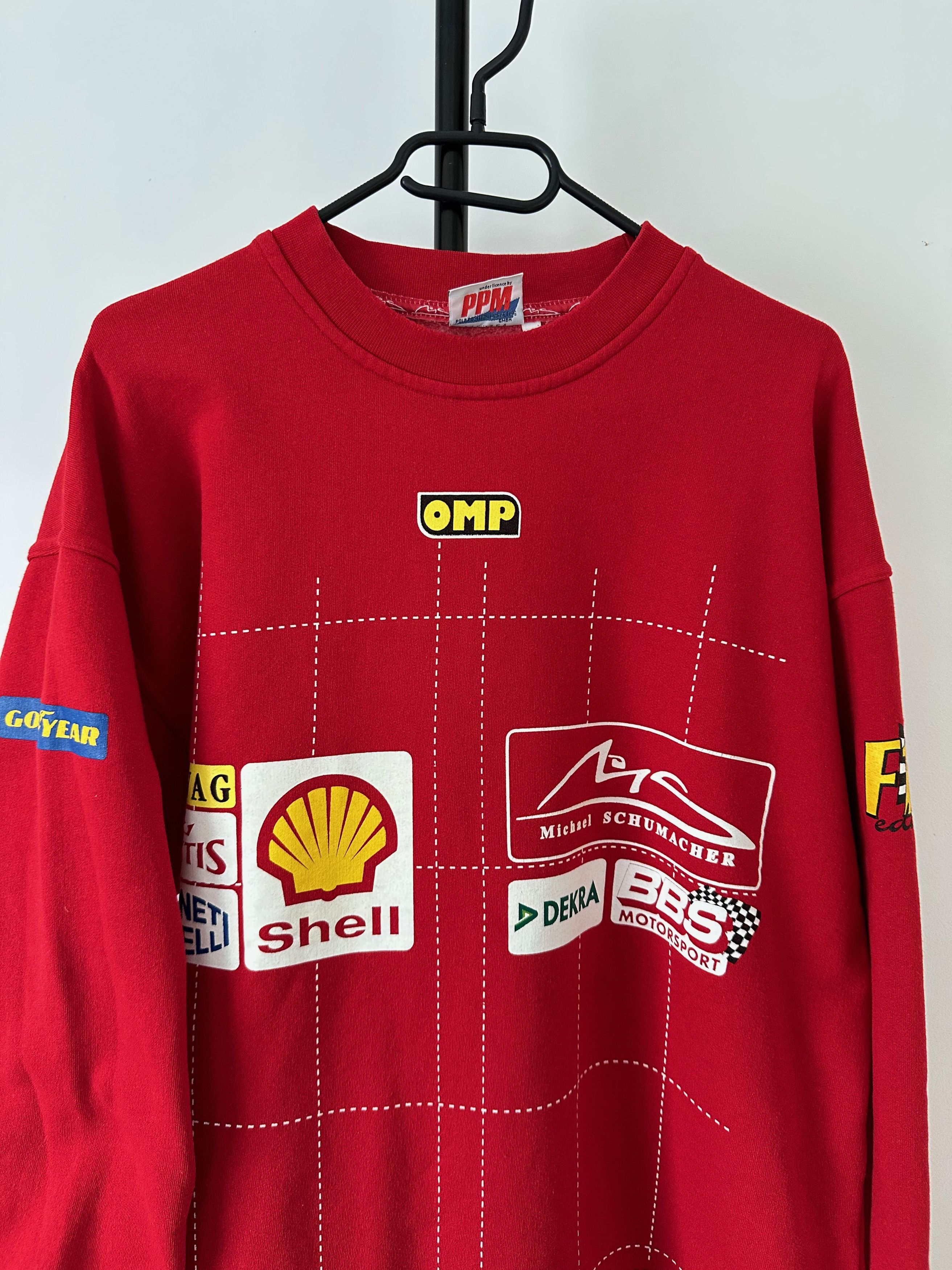 Ferrari 1995 Michael Schumacher Ferrari F1 Formula 1 Racing Uno Size US L / EU 52-54 / 3 - 4 Thumbnail