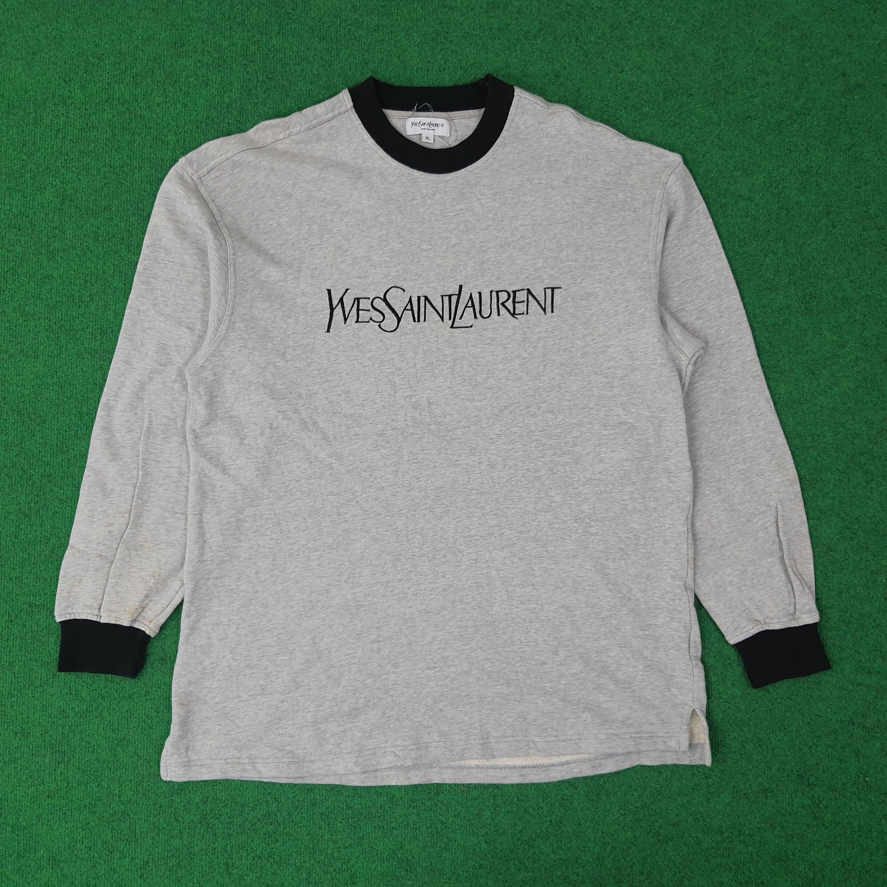 Yves Saint Laurent Vintage YSL Yves Saint Laurent Luxury Brand Tshirt C223N75 Size US XL / EU 56 / 4 - 1 Thumbnail