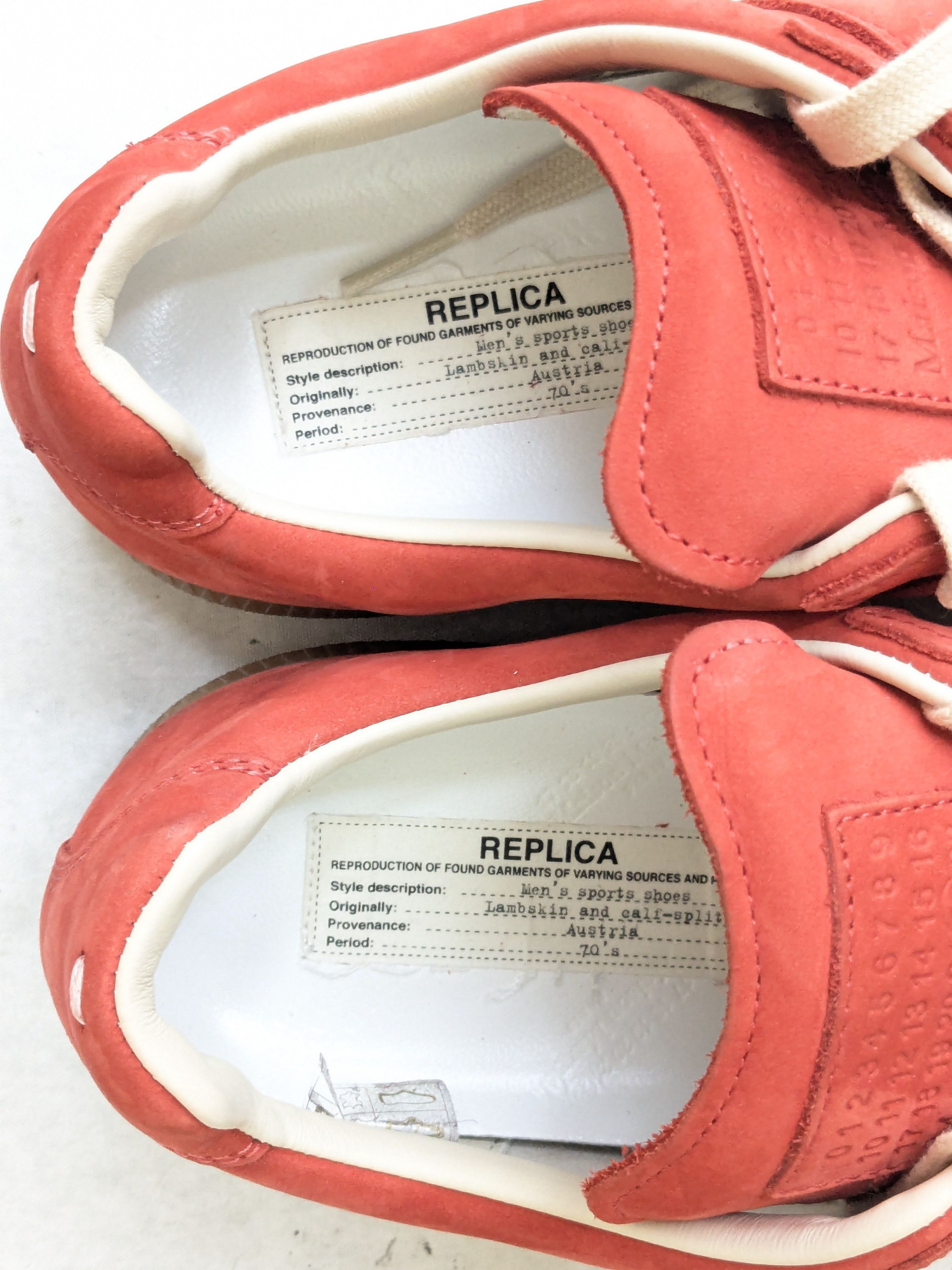 Maison Margiela Maison Margiela GAT Replica Red Paint Splatter 13 46 Low Top Size US 13 / EU 46 - 6 Thumbnail