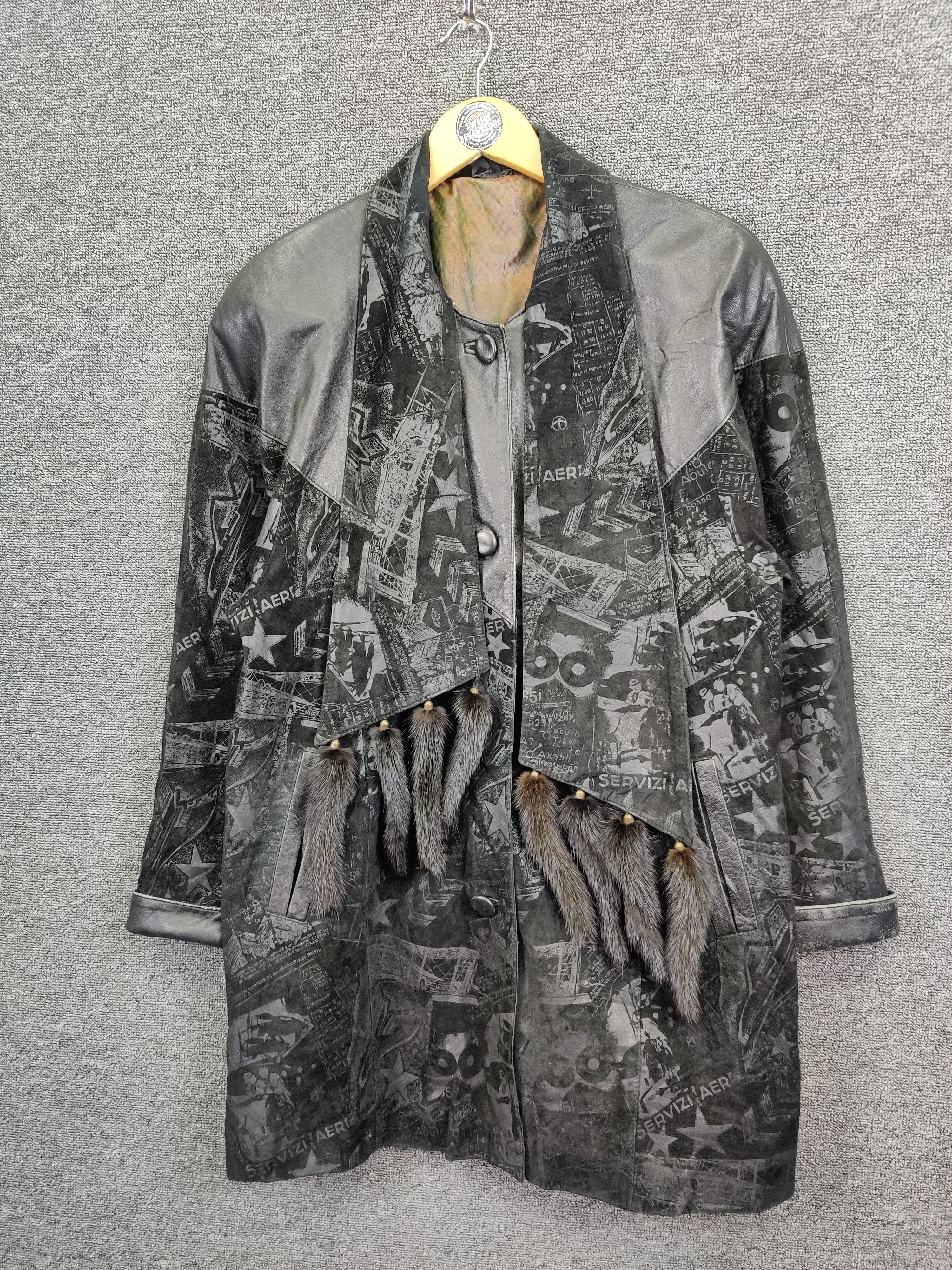 The Unbranded Brand Vintage Unbrand Leather Long Coat Jacket Unique Design Size US M / EU 48-50 / 2 - 2 Thumbnail