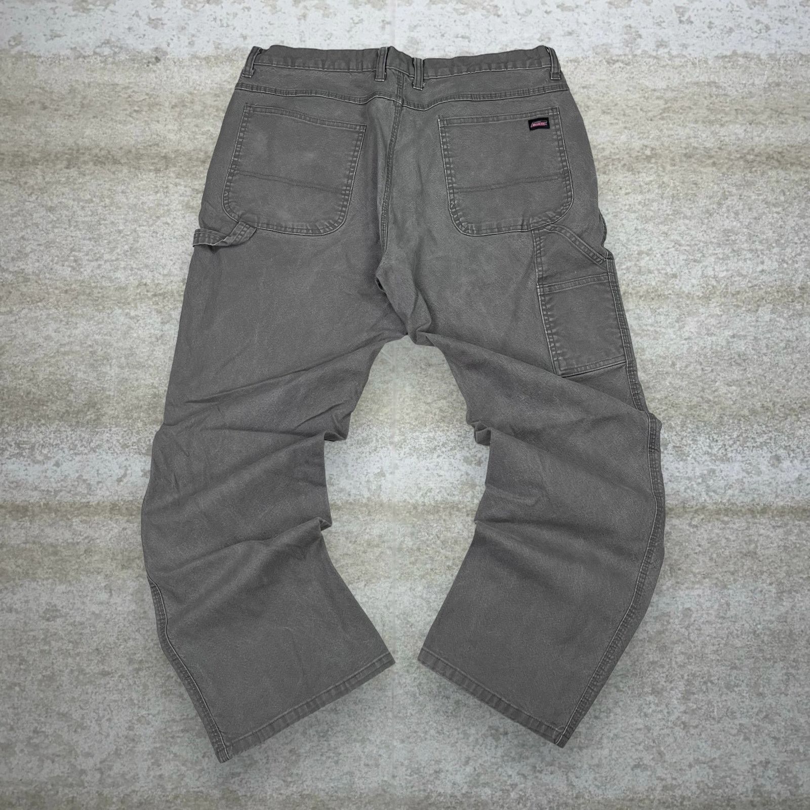 Vintage 90s Dickies Carpenter Pants 38x32 Baggy Green Canvas