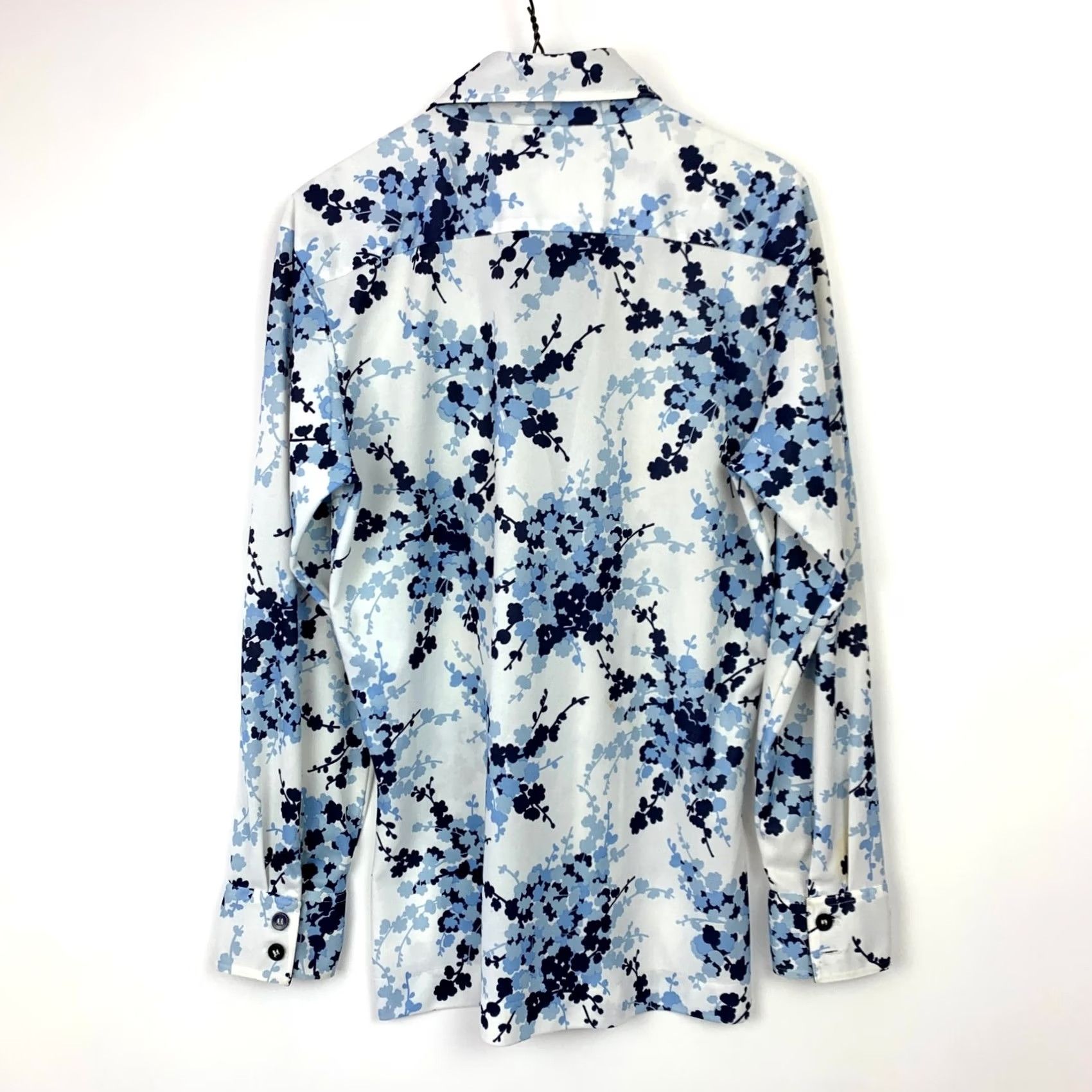 Vintage VINTAGE Joel California Shirt M White 70s Floral Polyester Saturday Night Fever Size M / US 6-8 / IT 42-44 - 7 Thumbnail