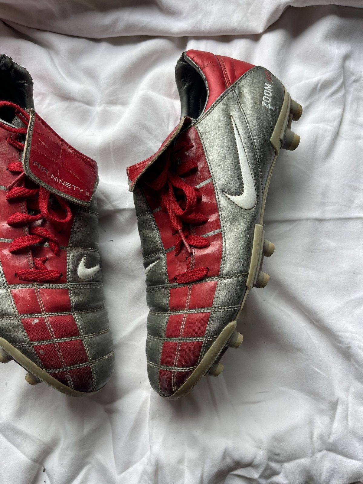 Nike 2004 Nike Total 90 Silver / Red Soccer cleats boots Size US 12 / EU 45 - 3 Thumbnail