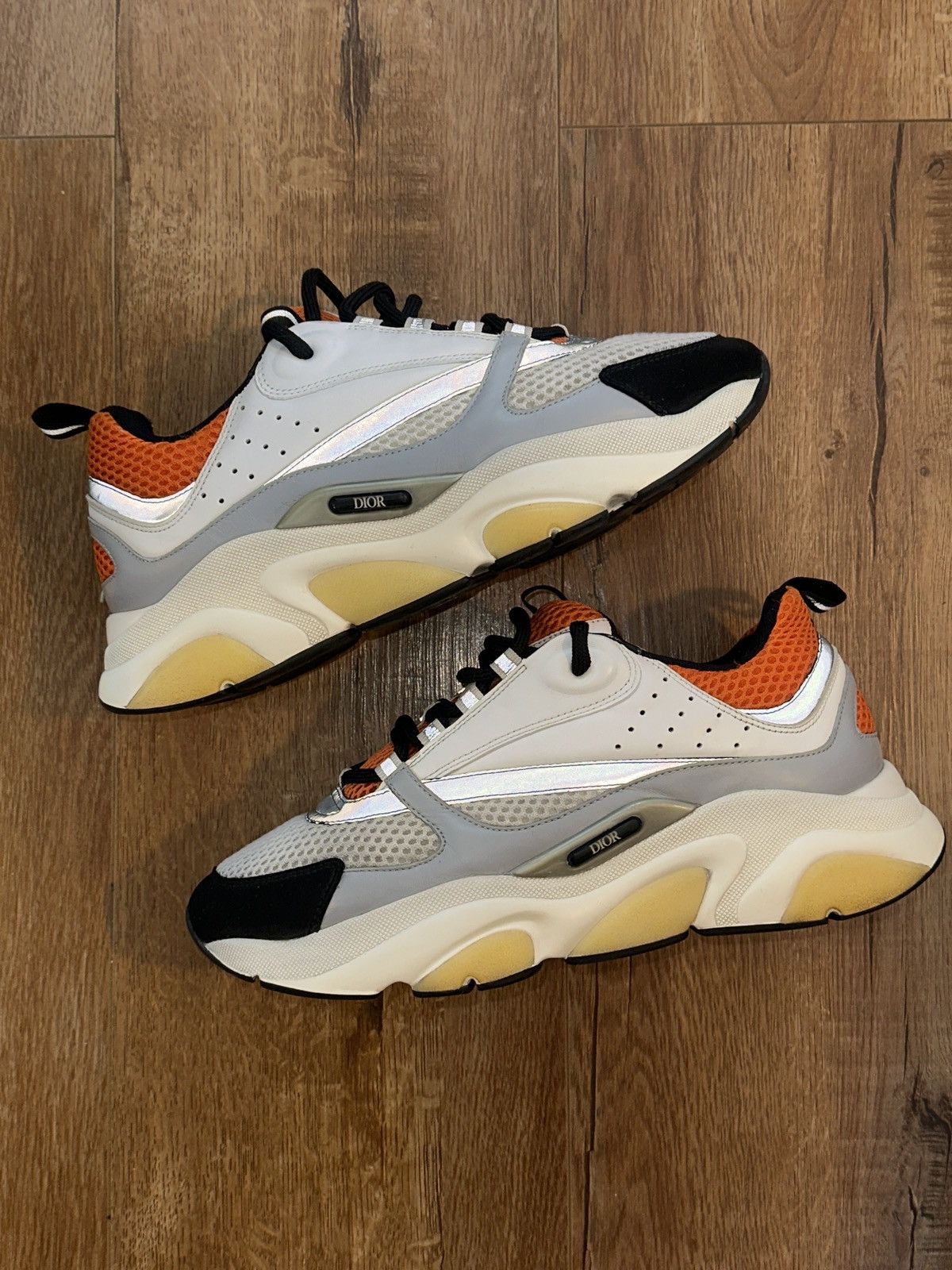 Dior Dior Sneakers B22 Grey/Orange Size US 8.5 / EU 41-42 - 2 Thumbnail