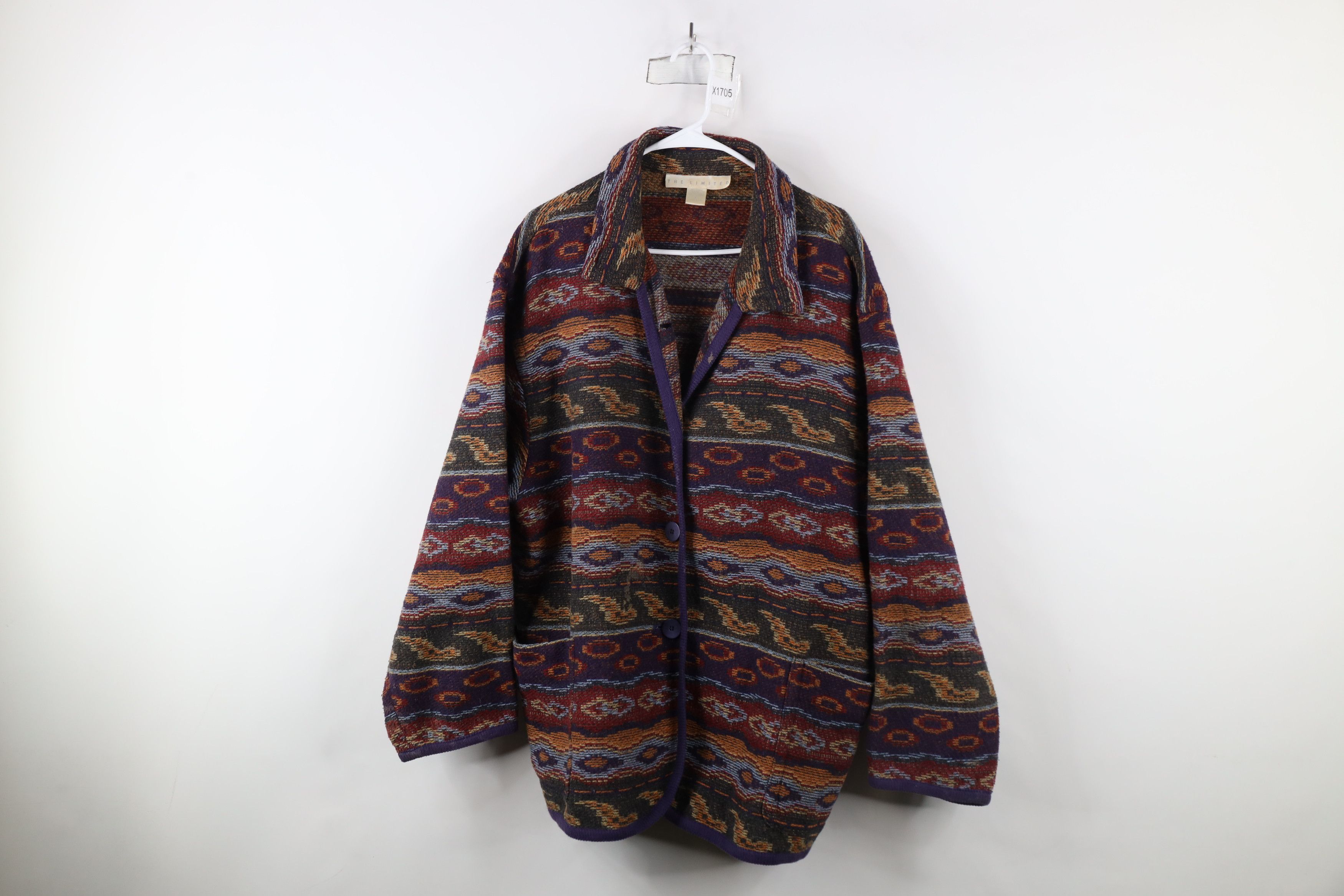 Vintage Vintage 90s Streetwear Rainbow Southwestern Blazer Jacket Size L / US 10 / IT 46 - 1 Thumbnail