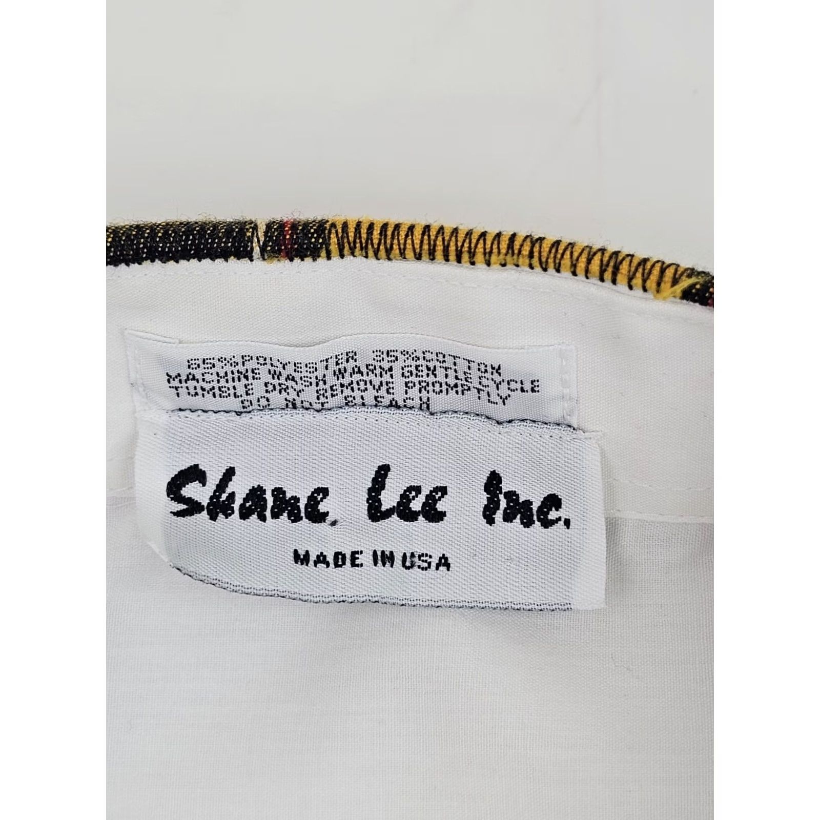 Lee VINTAGE Shane Lee Penguin Theme Button Front Shirt Men S White Yellow Plaid Embroider Penguin Theme Button-Up Shirts - Mens Short Sleeve? Size US S / EU 44-46 / 1 - 3 Thumbnail