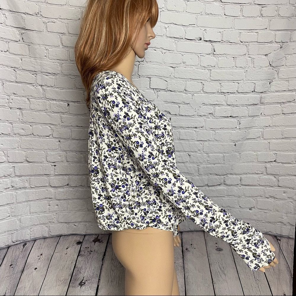 Free People NWT New $ 78 Free People Kaya Printed Floral Bodysuit Size Size L / US 10 / IT 46 - 3 Thumbnail
