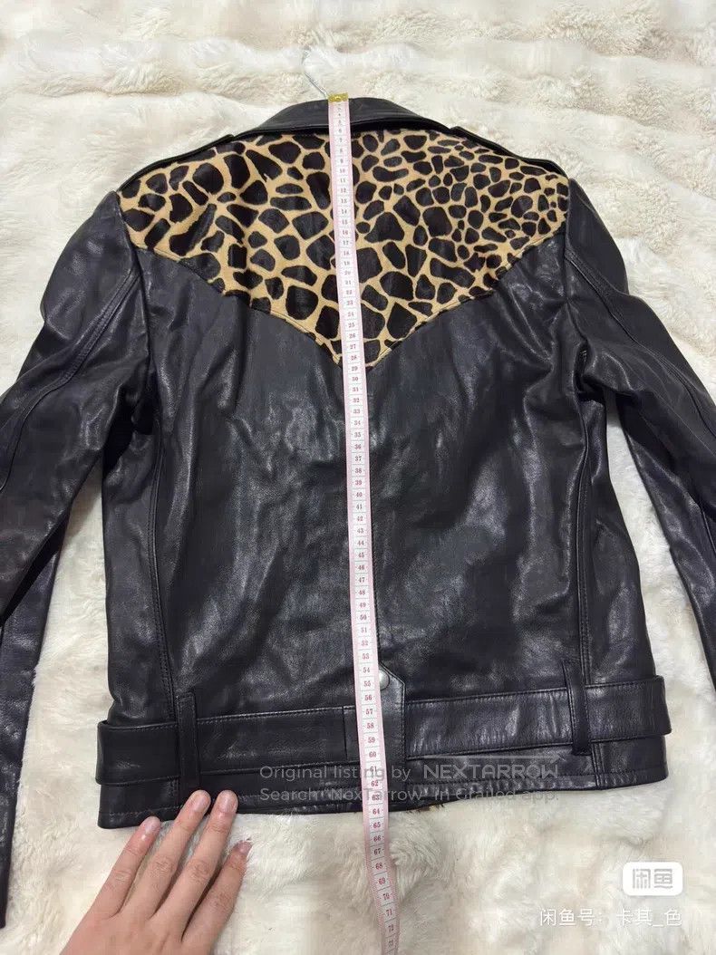 Saint Laurent Paris Saint Laurent Paris Leopard Print Biker Leather Jacket Size US S / EU 44-46 / 1 - 7 Thumbnail