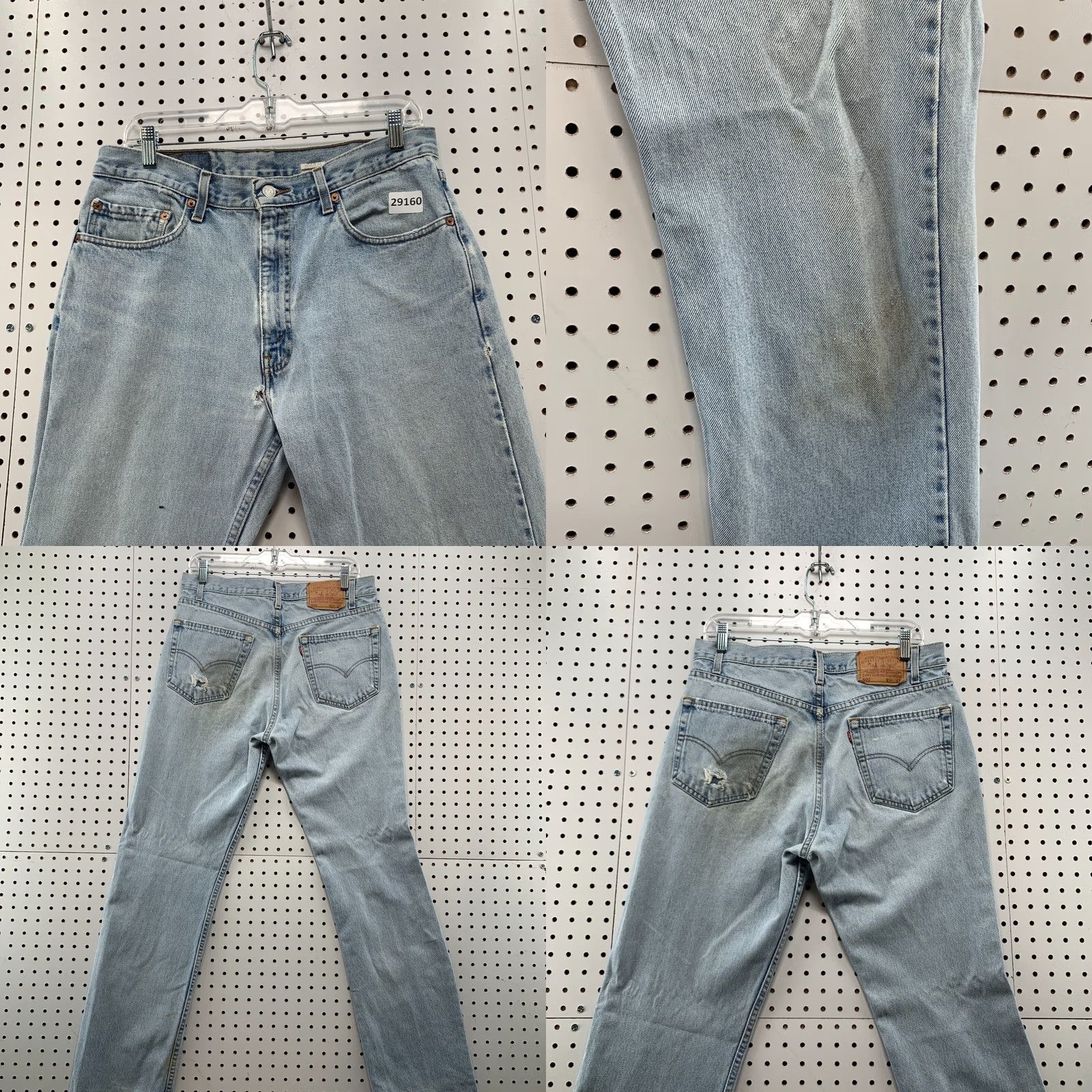 Levi's Vintage Levi'S 505 Denim Jeans Mens Size Fits 33x33.5 Light Wash Straight Leg Size US 33 - 8 Thumbnail