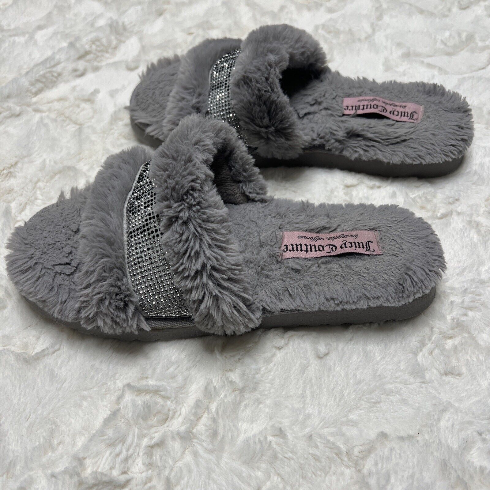 Juicy Couture Juicy Couture Halo Women’s Size 8 Grey Slip On Slippers Size US 8 / IT 38 - 4 Thumbnail