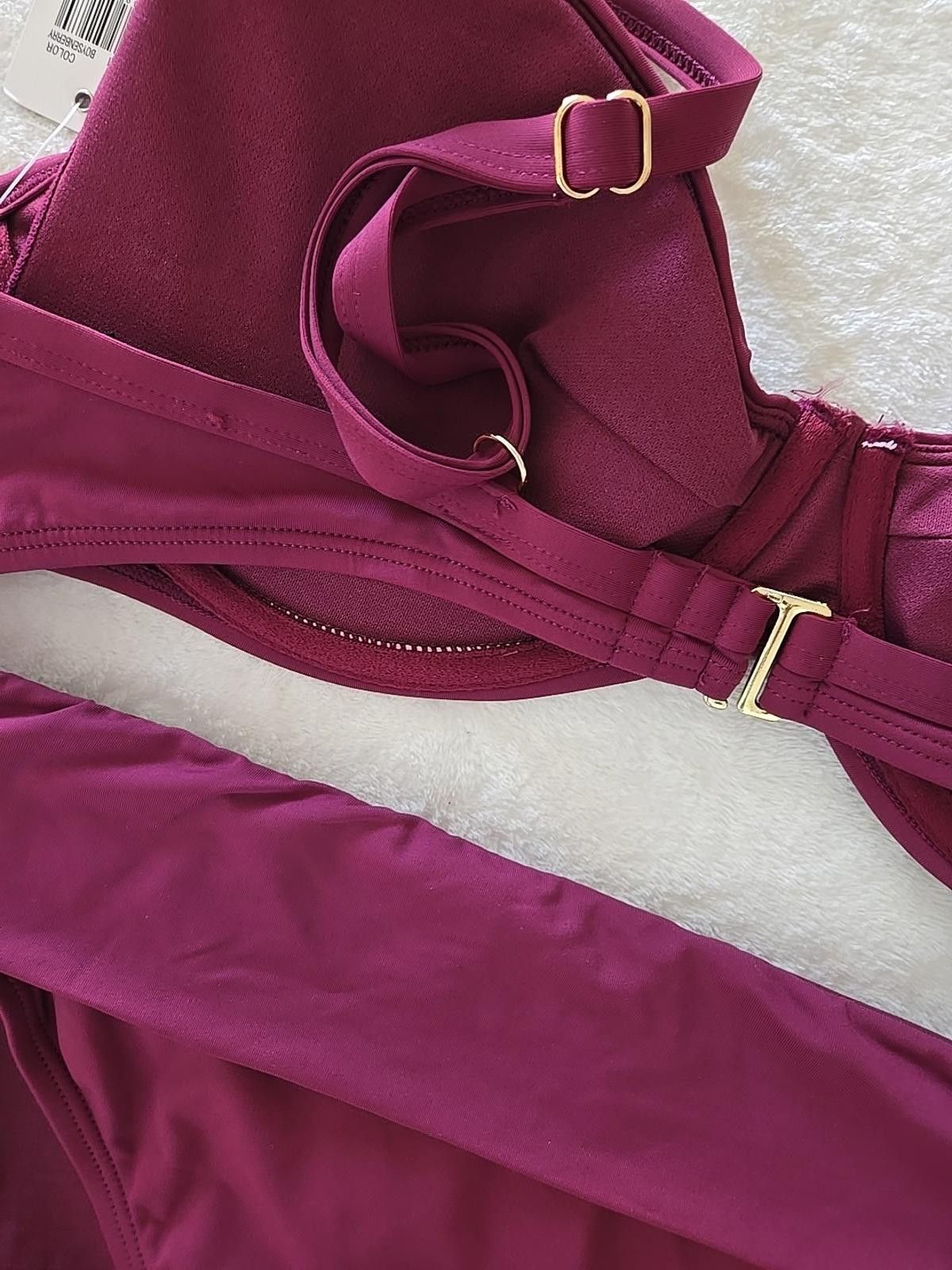 Catalina NWT $76 Catalina Women's 2 pcs Swimsuit Bikini XL Underwire Size ONE SIZE - 4 Thumbnail