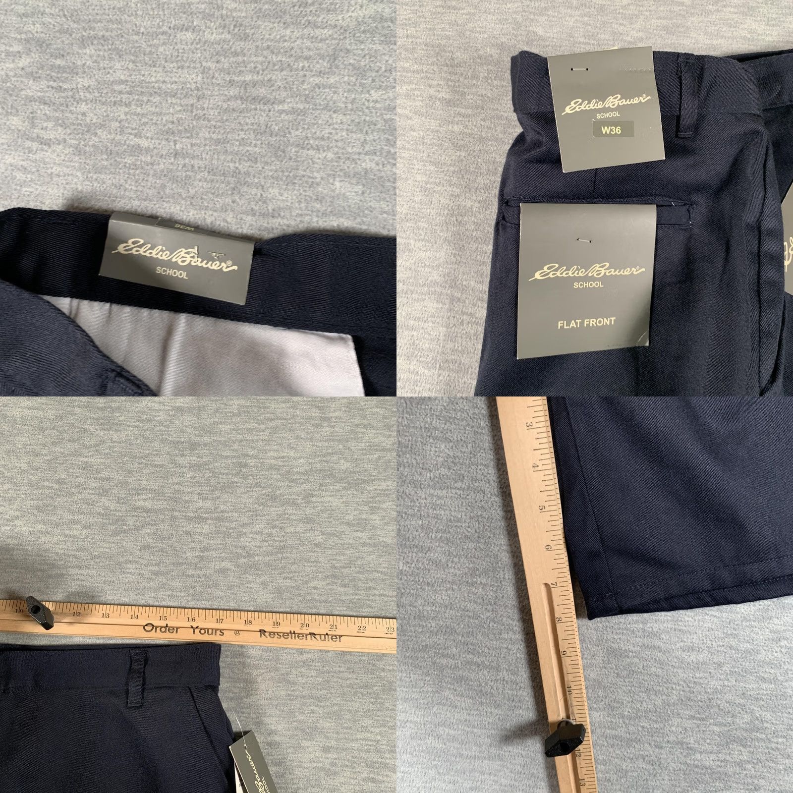 Eddie Bauer Eddie Bauer Shorts Mens 36 Blue Navy School Uniform Chino Flat Front Inseam Size US 36 / EU 52 - 8 Thumbnail