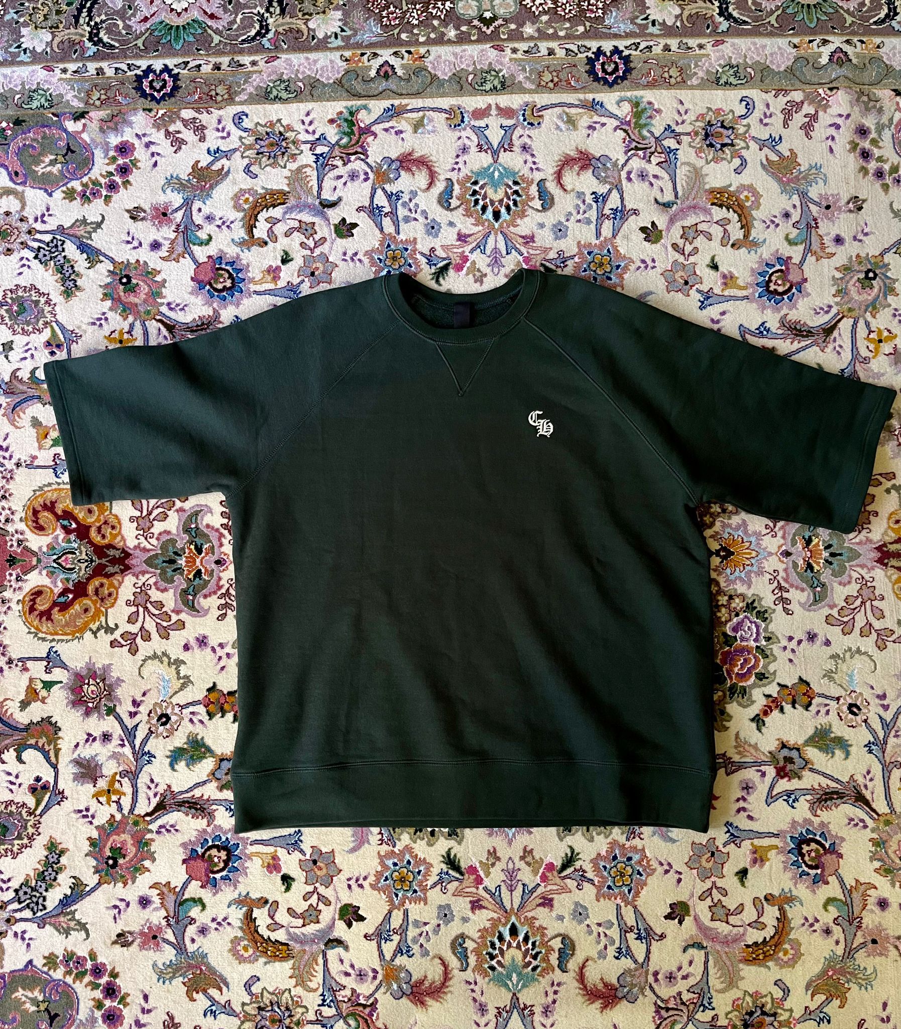 image of Chrome Hearts Slo Ride Short Sleeve Crewneck Green, Men's (Size 2XL)