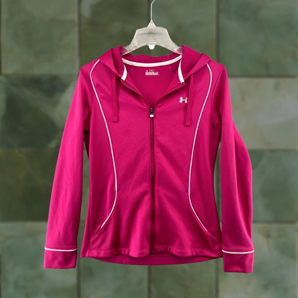 Under Armour Under Armour Jacket Womens Small pink Hoodie Sweatshirt Full Zip Athletic Size S / US 4 / IT 40 - 1 Thumbnail
