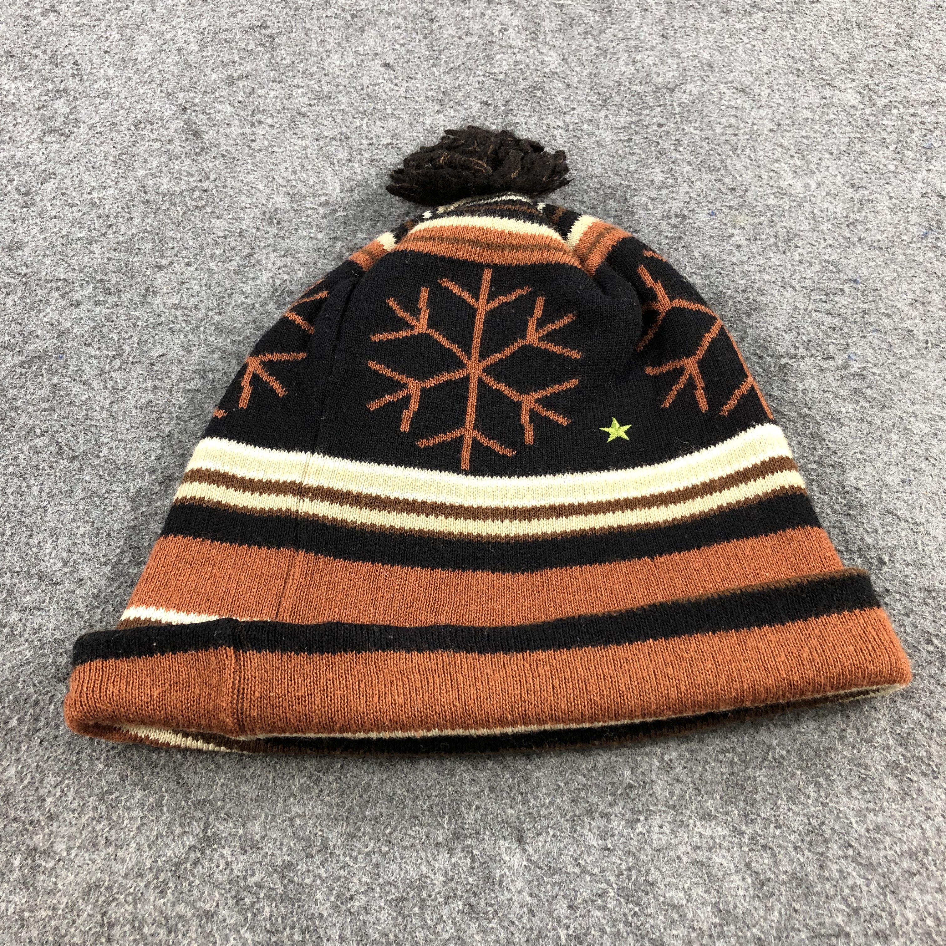 Vintage Atmos Snow Flakes Bobble Beanie Snowcap Snow Hat B121 Size ONE SIZE - 4 Thumbnail