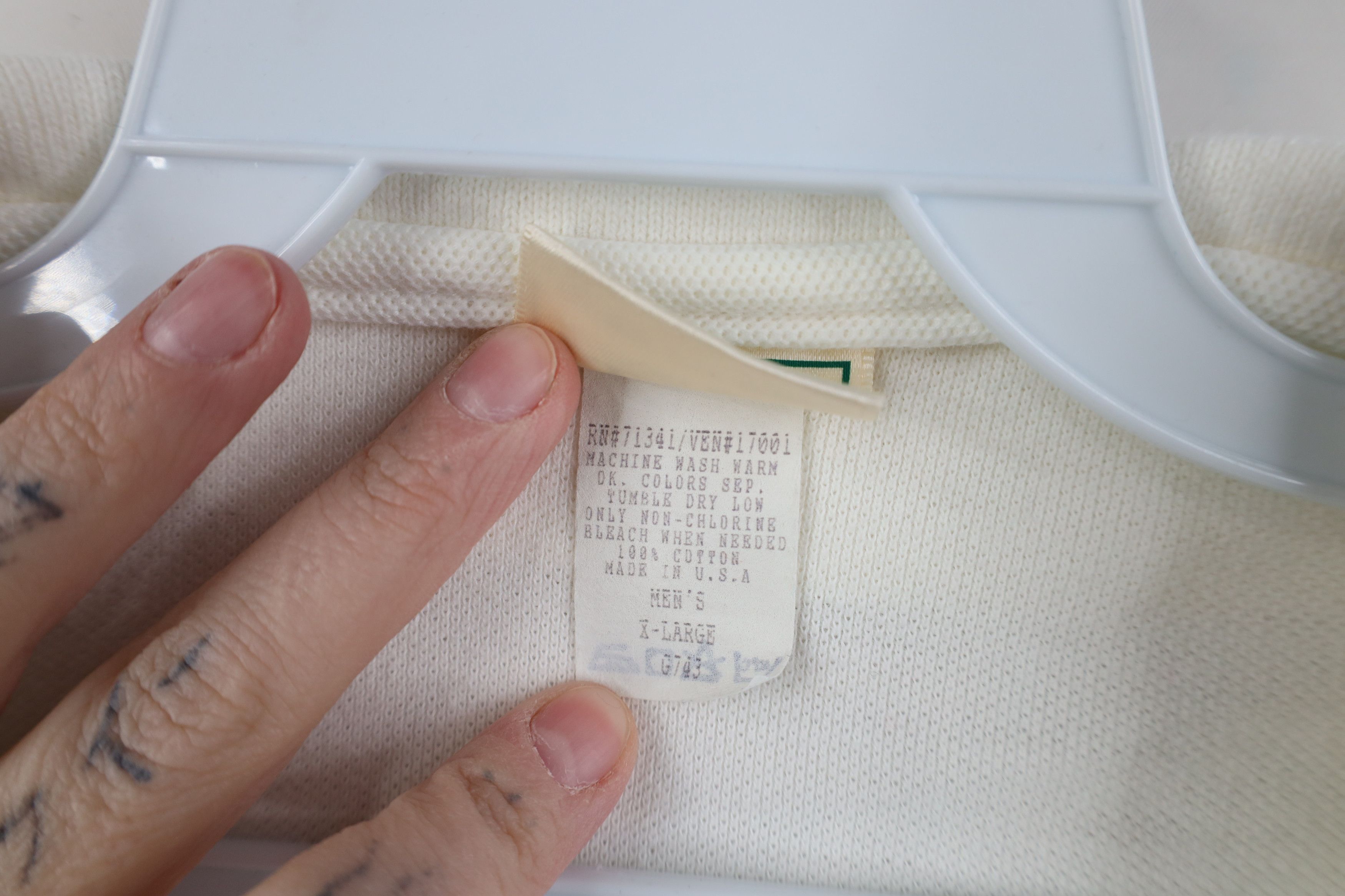 L.L. Bean Vintage 90s LL Bean Knit Collared Golf Polo White USA Size US XL / EU 56 / 4 - 6 Thumbnail
