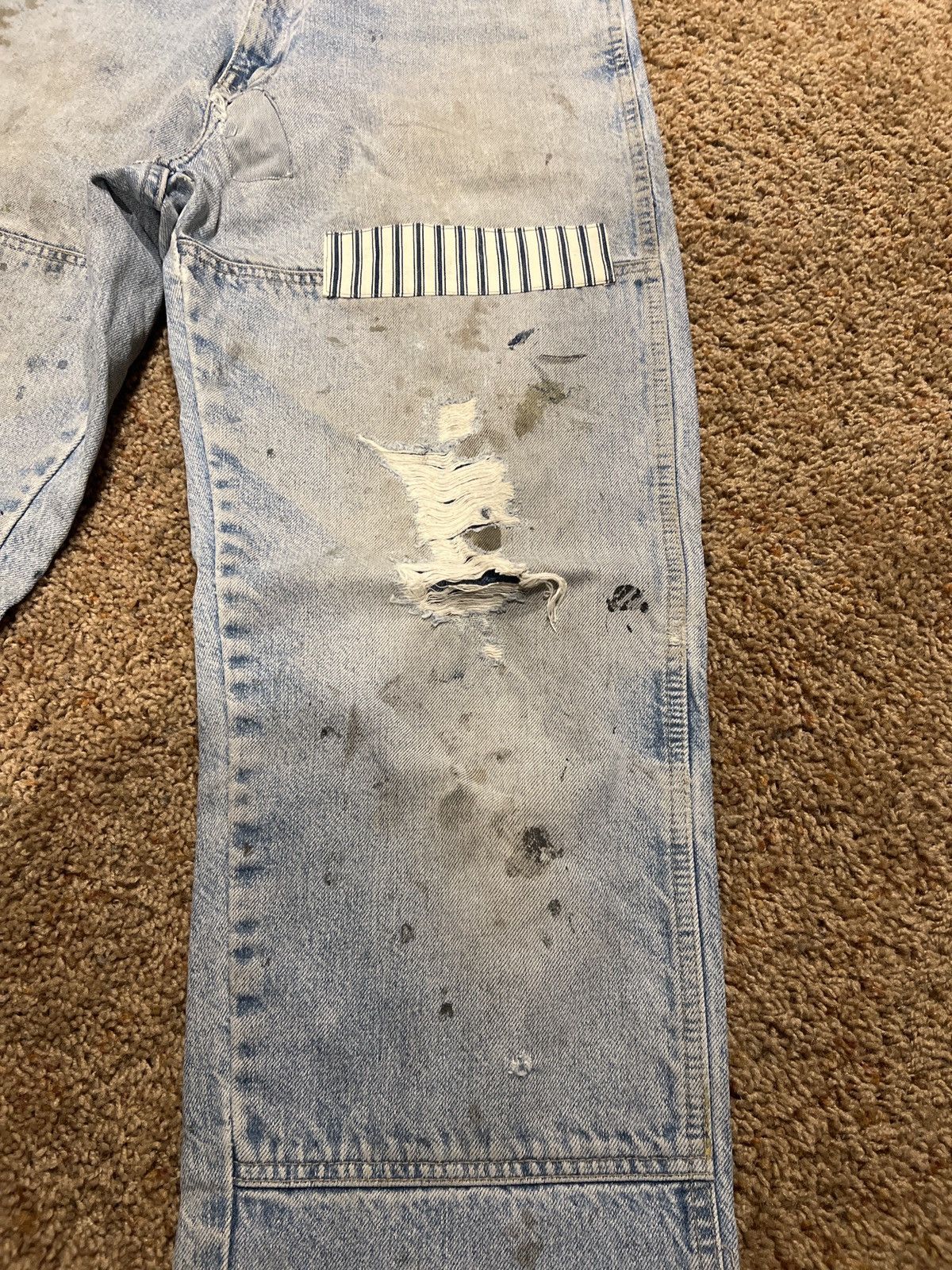 Vintage Vintage Dickies Crazy Distressed Repaired Carpenter Jeans Size US 34 / EU 50 - 2 Thumbnail