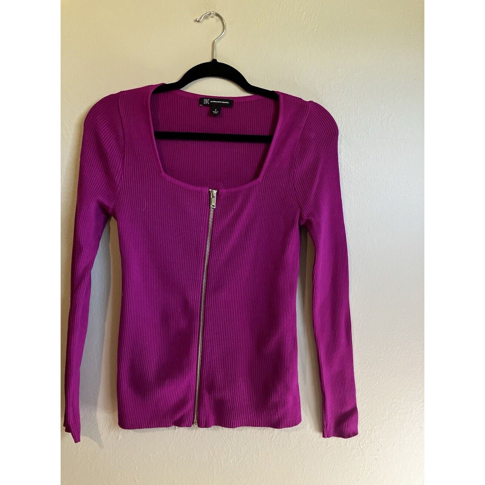 I.N.C INC pink zip sweater small International Concepts Size S / US 4 / IT 40 - 1 Thumbnail