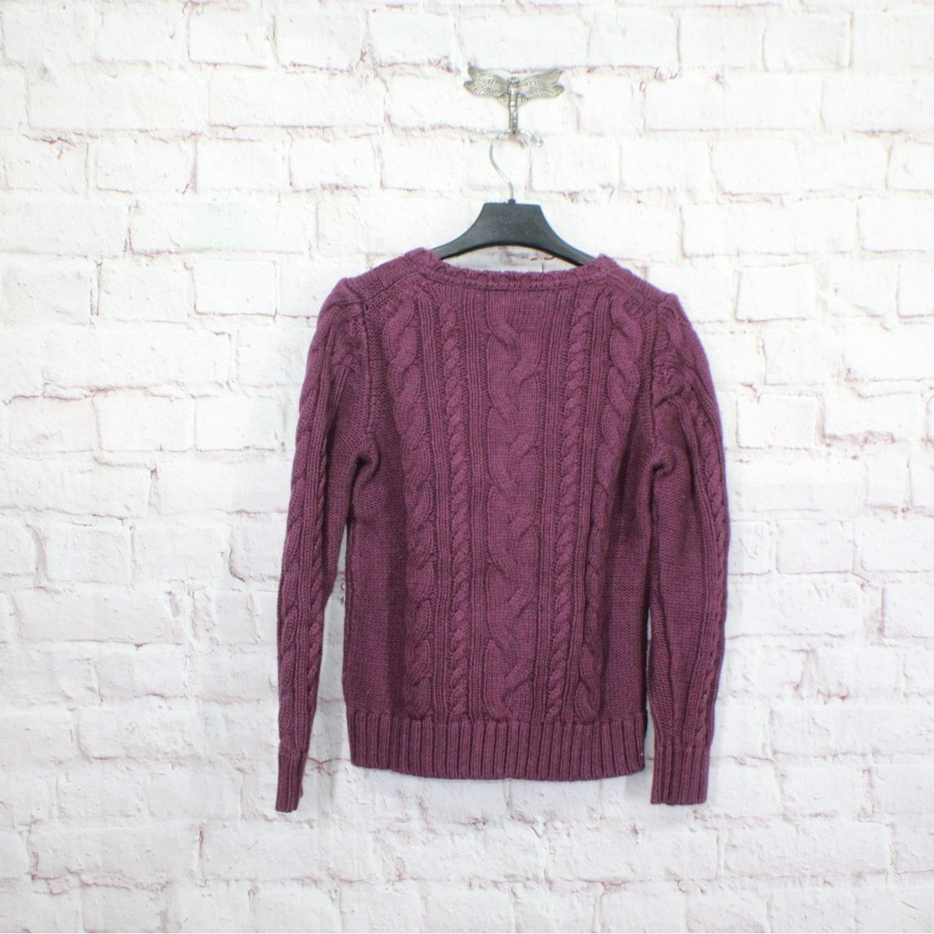 L.L. Bean LL Bean Women's Double L Cable Sweater Crewneck Cotton Size S / US 4 / IT 40 - 6 Thumbnail