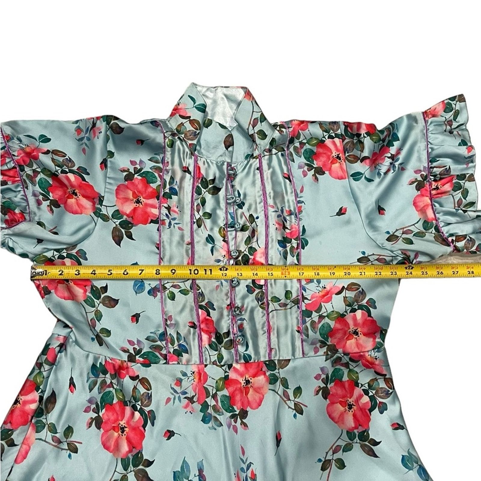 Other SUE SARTOR Womens Neck Floral Print Long Dress Size:XL Size XL / US 12-14 / IT 48-50 - 7 Thumbnail