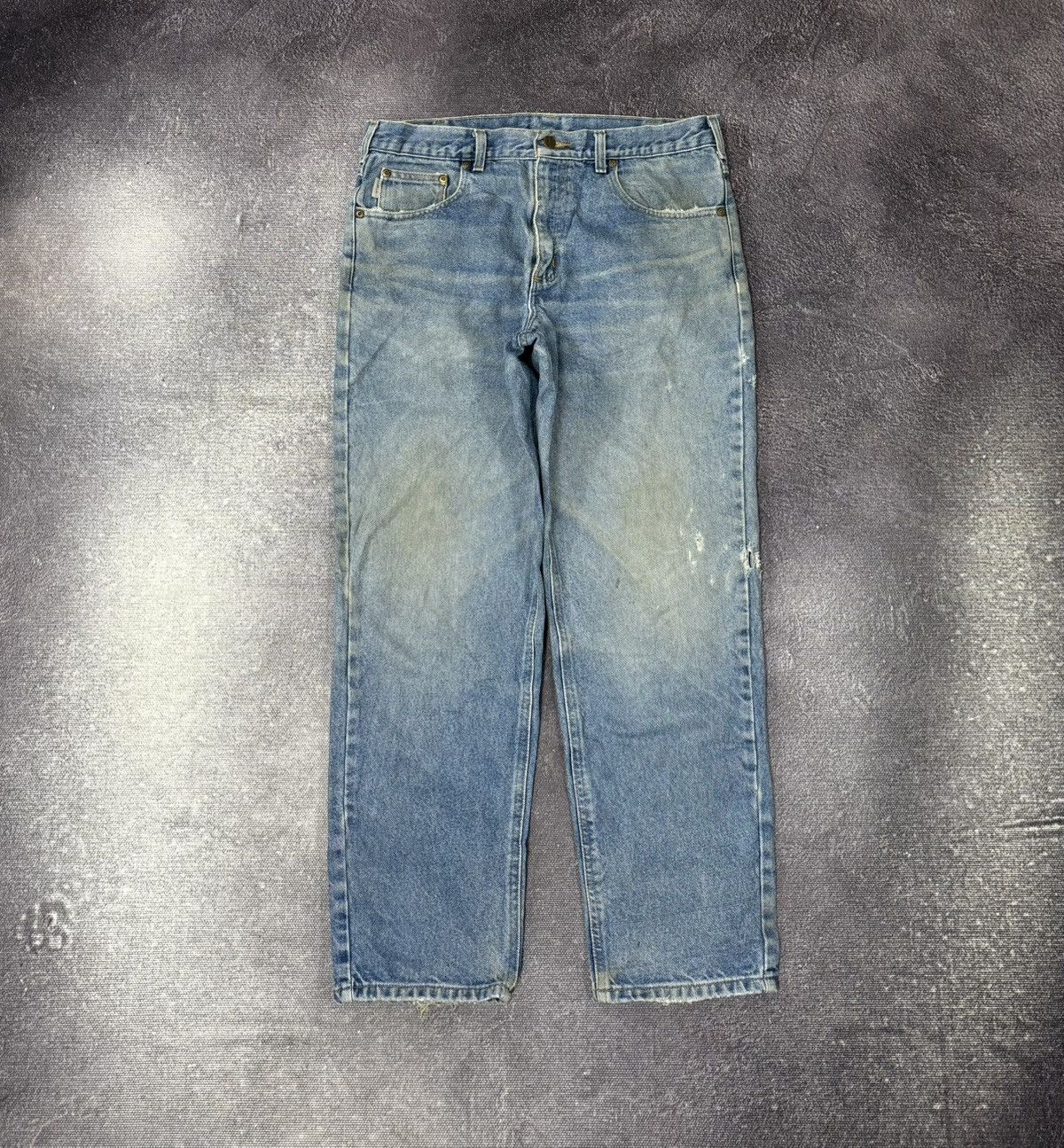 Carhartt Vintage Carhartt Relaxed Fit Faded Blue Work Denim Jeans Size US 34 / EU 50 - 2 Thumbnail