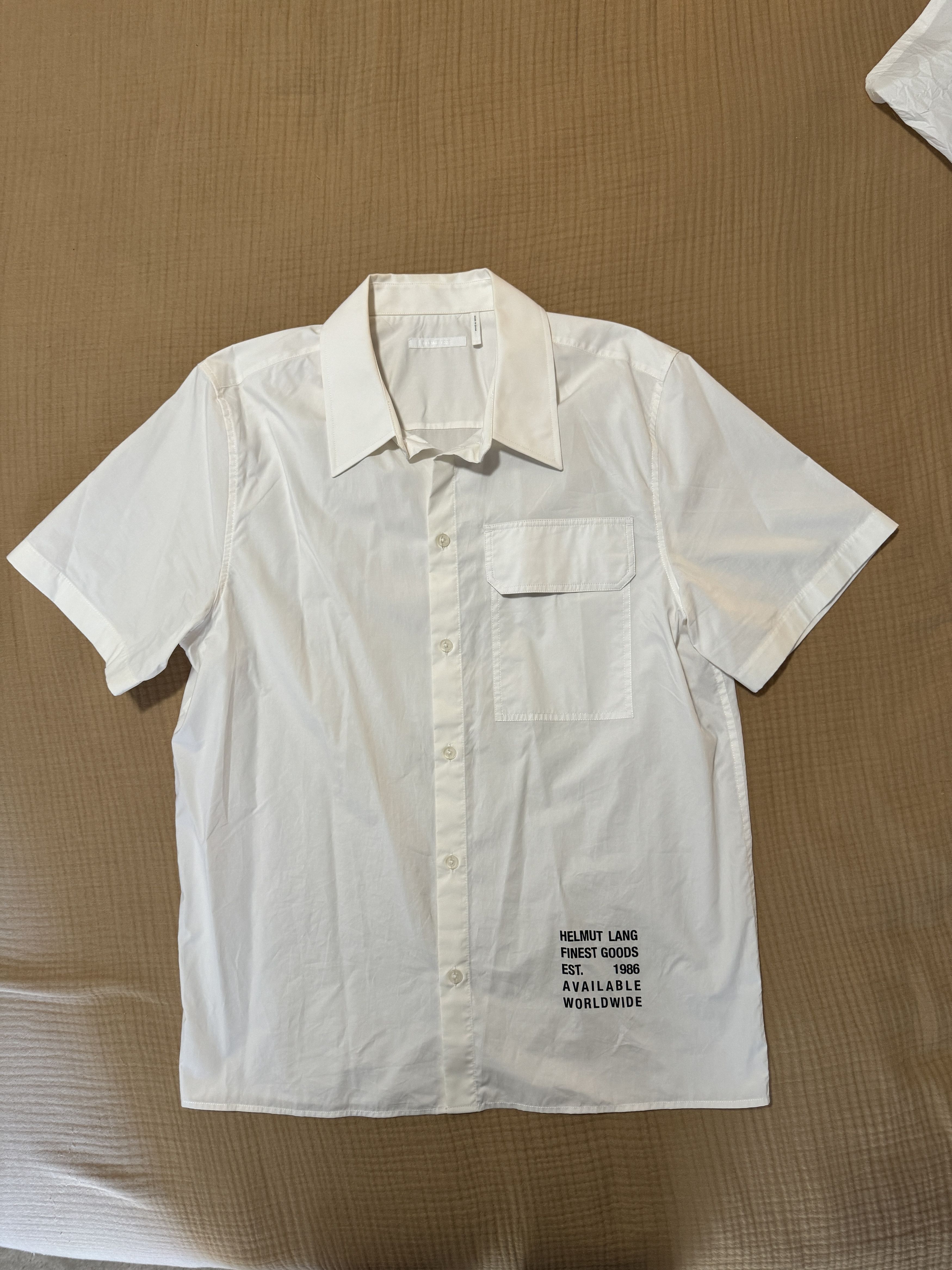 Helmut Lang Short Sleeve Button Up Shirt Size US XL / EU 56 / 4 - 1 Thumbnail