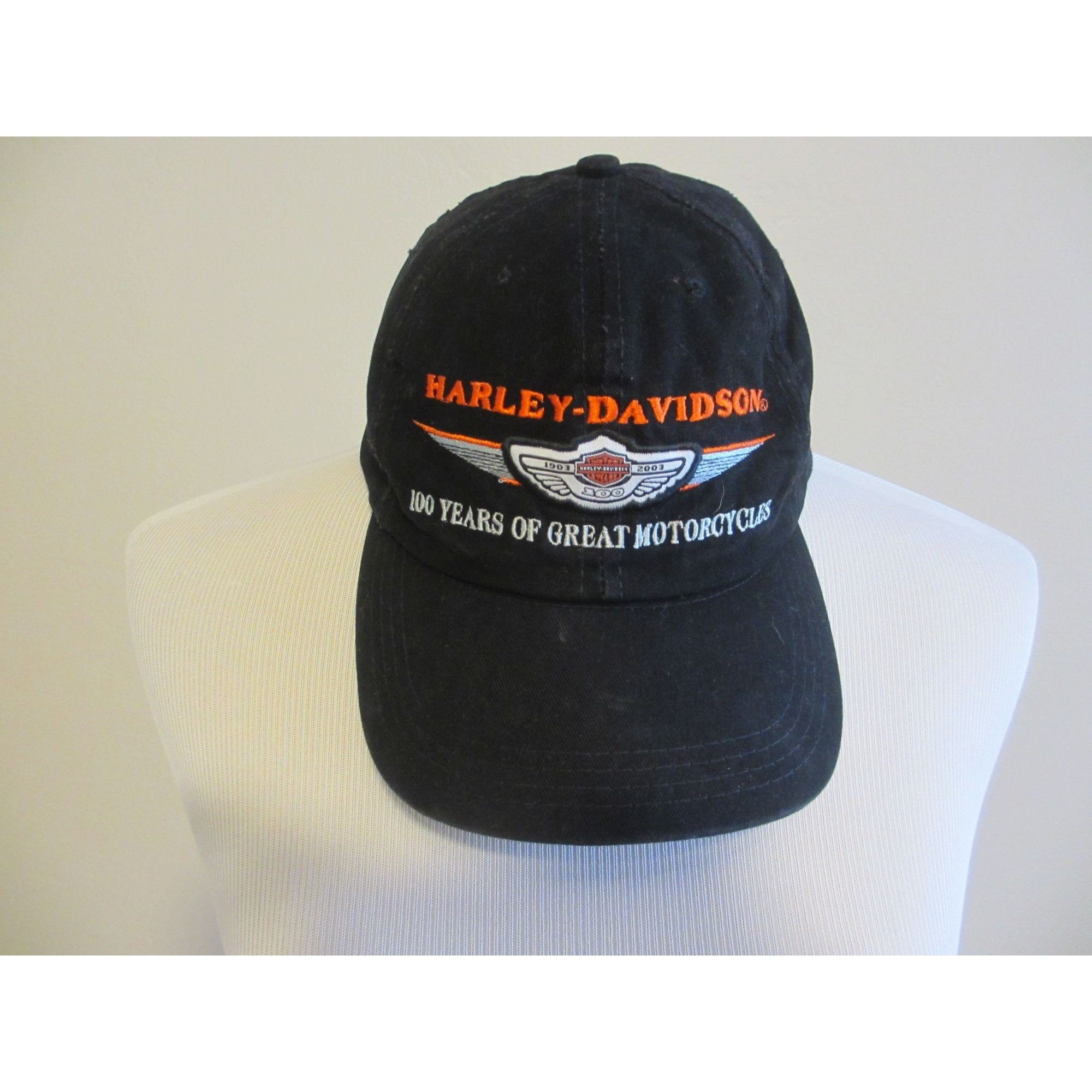 Harley Davidson Harley-Davidson Black 100 Years Of Great Motorcycles Basebal Size ONE SIZE - 1 Thumbnail