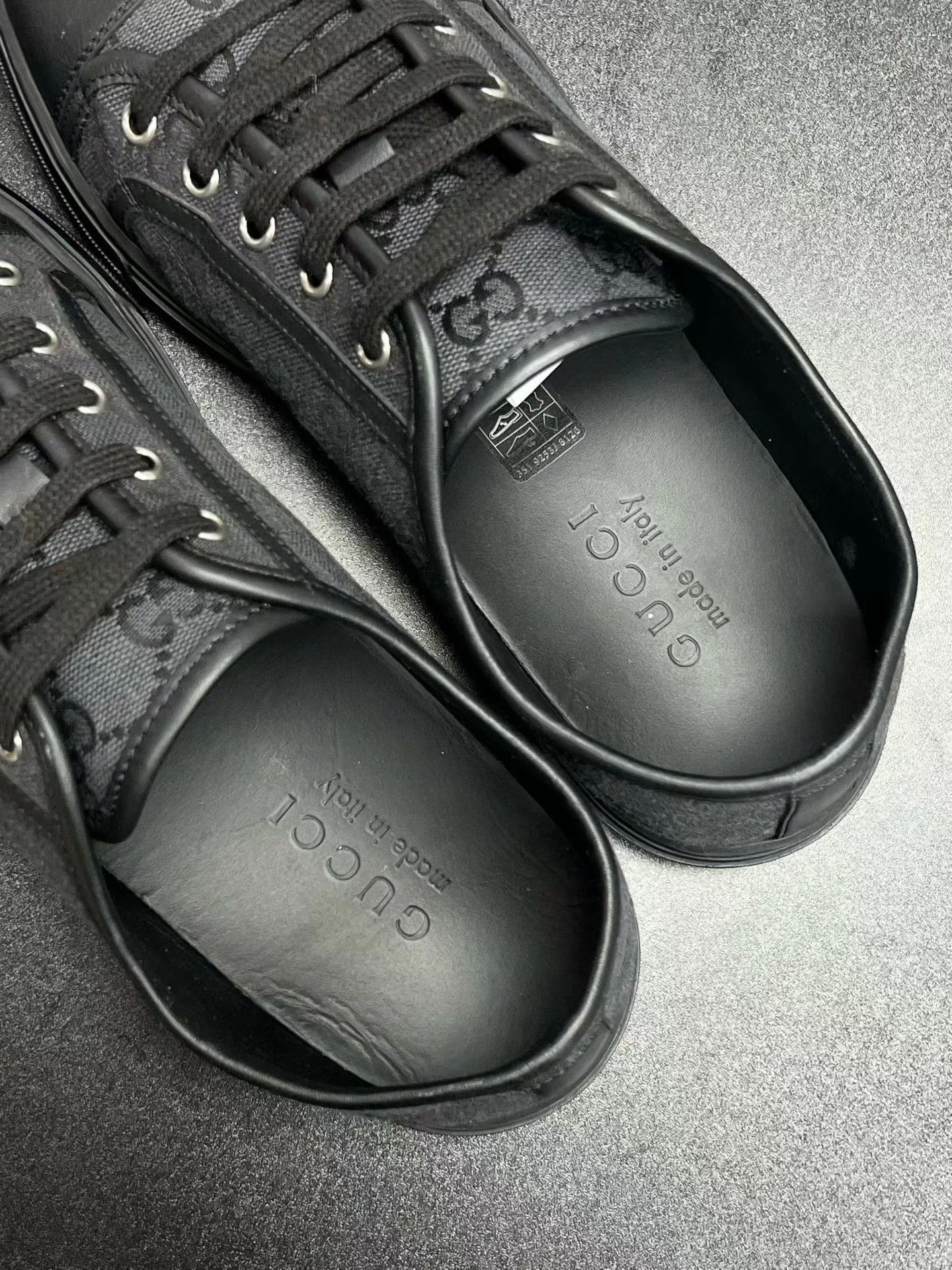 Gucci GUCCI Canvas All Over Print Black 40.5 Size US 7.5 / EU 40-41 - 4 Thumbnail