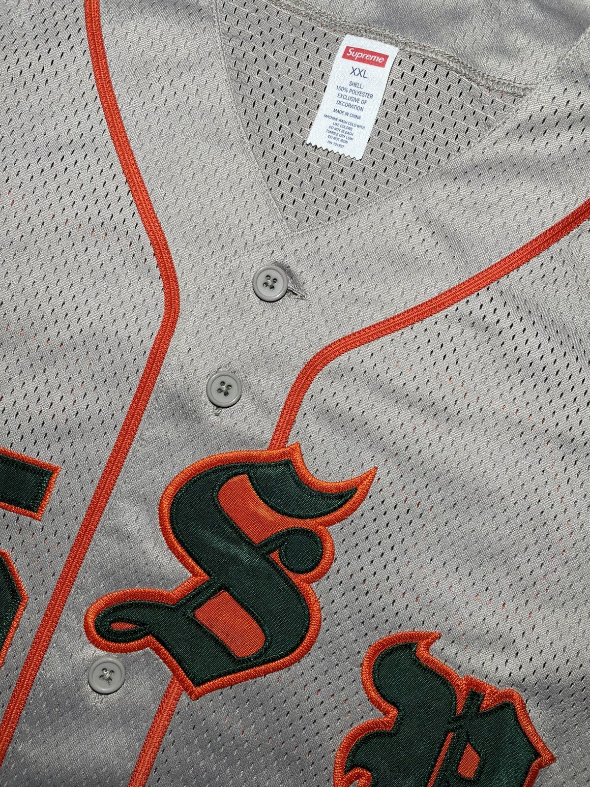 Supreme Supreme Old English Baseball Jersey (XX-Large) Size US XXL / EU 58 / 5 - 2 Thumbnail