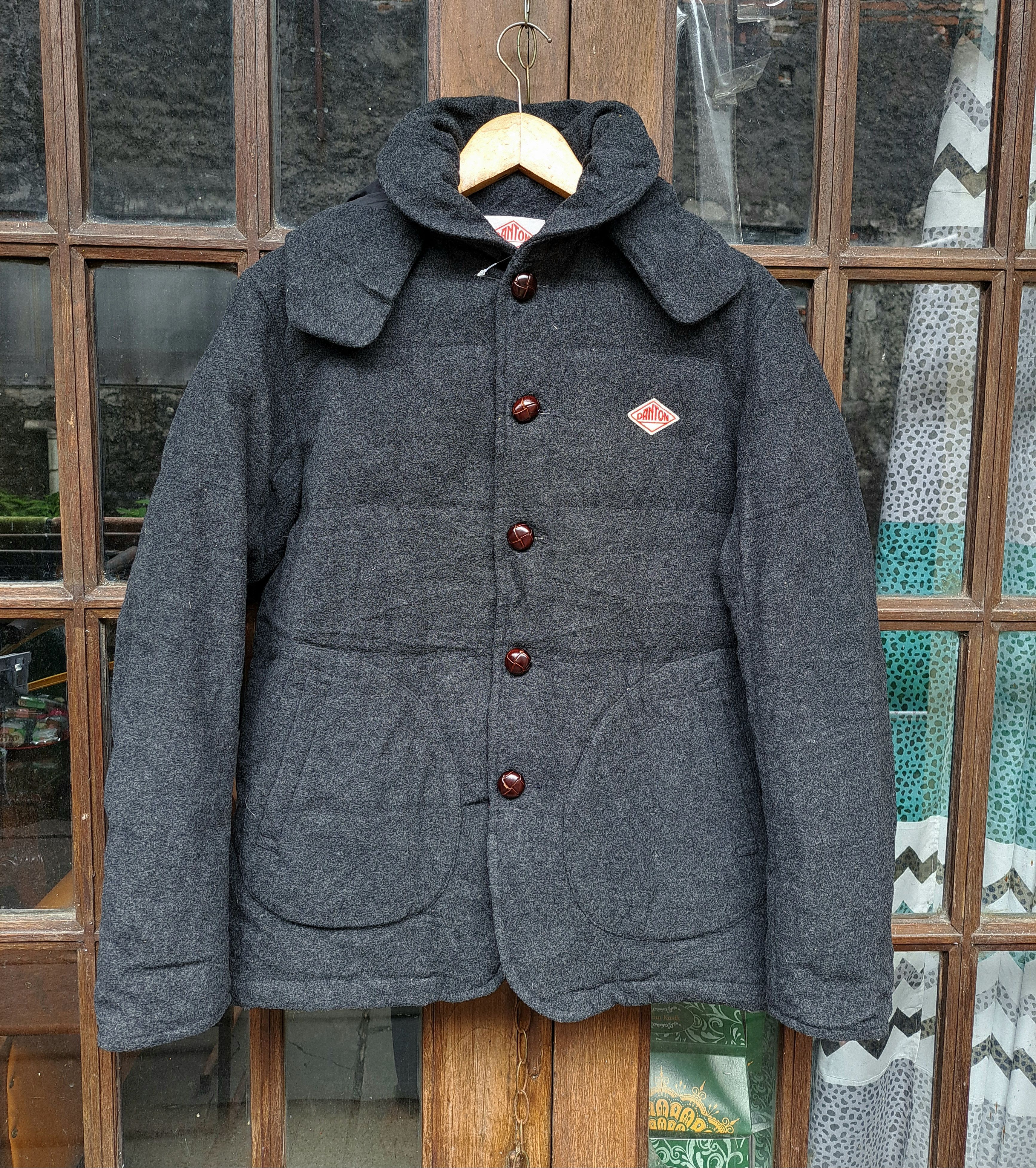 Vintage Danton Beams Wool Down Jacket Women 40FR
