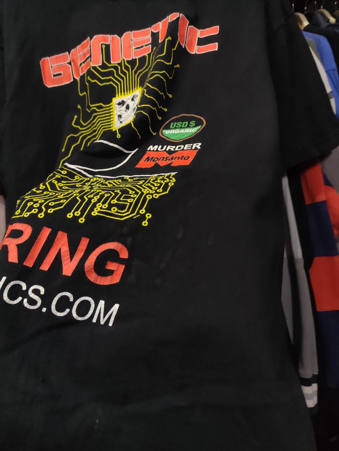 Online Ceramics Online Ceramics Genetic Engineering GMO Black T-Shirt Size US L / EU 52-54 / 3 - 5 Thumbnail