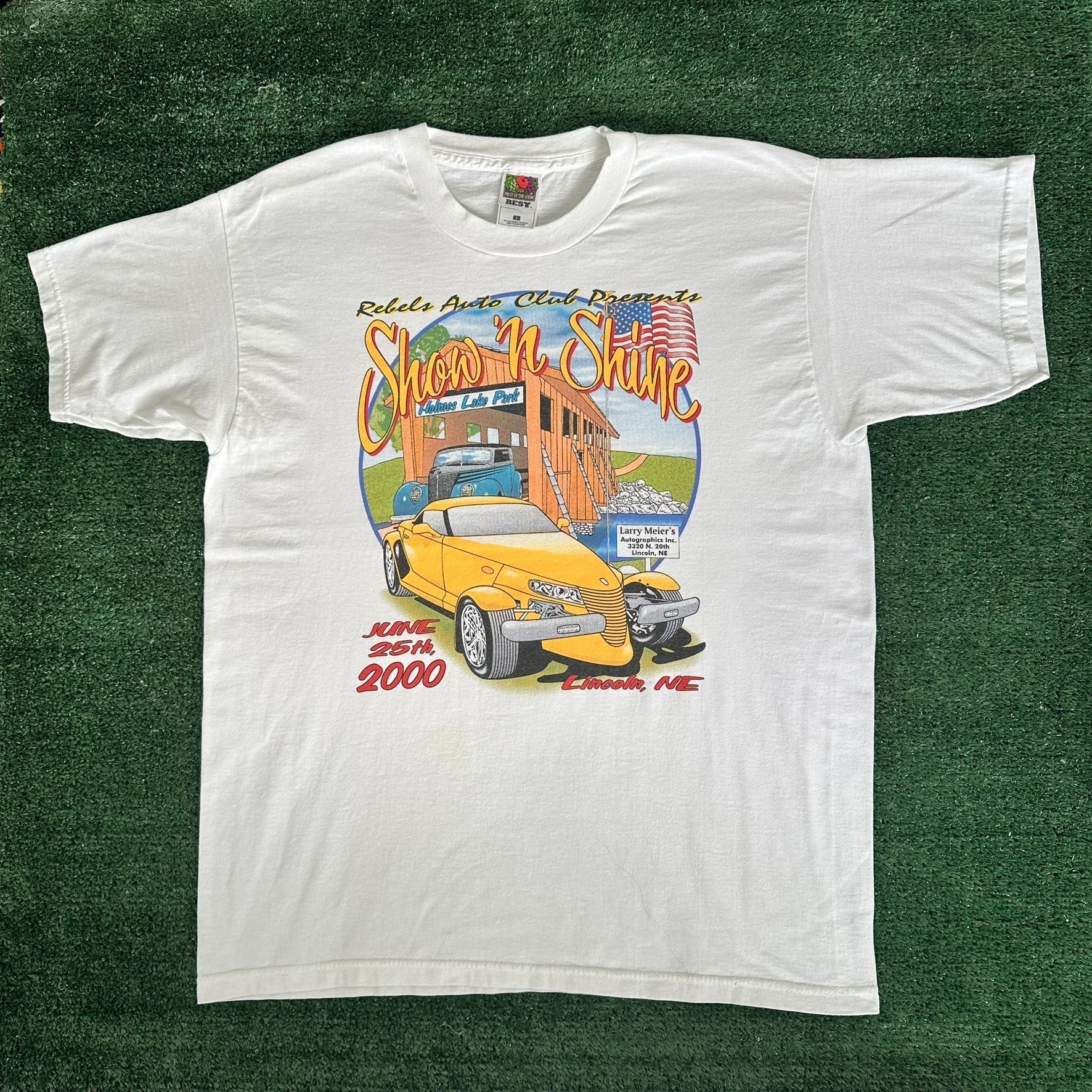 Fruit Of The Loom Vintage 2000 Roadster Hot Rods T-Shirt Boxy Y2K Grunge Skate Size US L / EU 52-54 / 3 - 1 Thumbnail