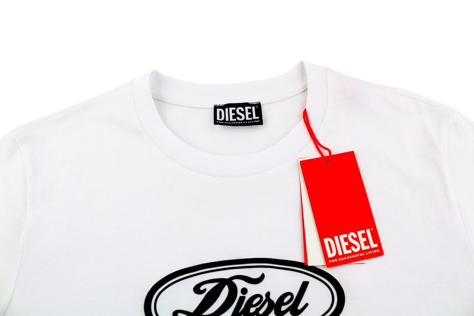 Diesel T-DIEGOR-C14 M White Crew Front Logo T-Shirt 41185 Size US M / EU 48-50 / 2 - 4 Thumbnail