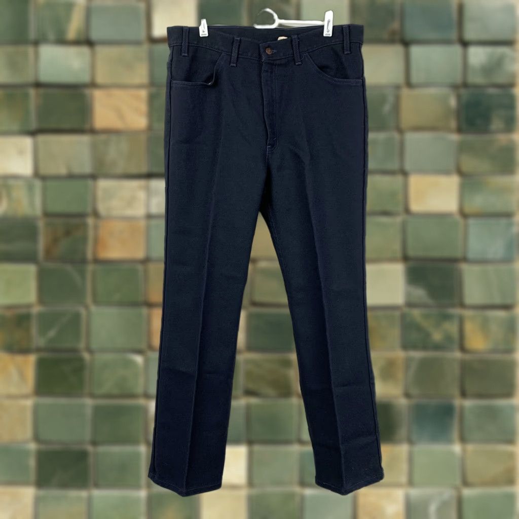 VINTAGE Levi's Men’s 36 x 30 Navy Dacron Polyester Straight Leg Pants
