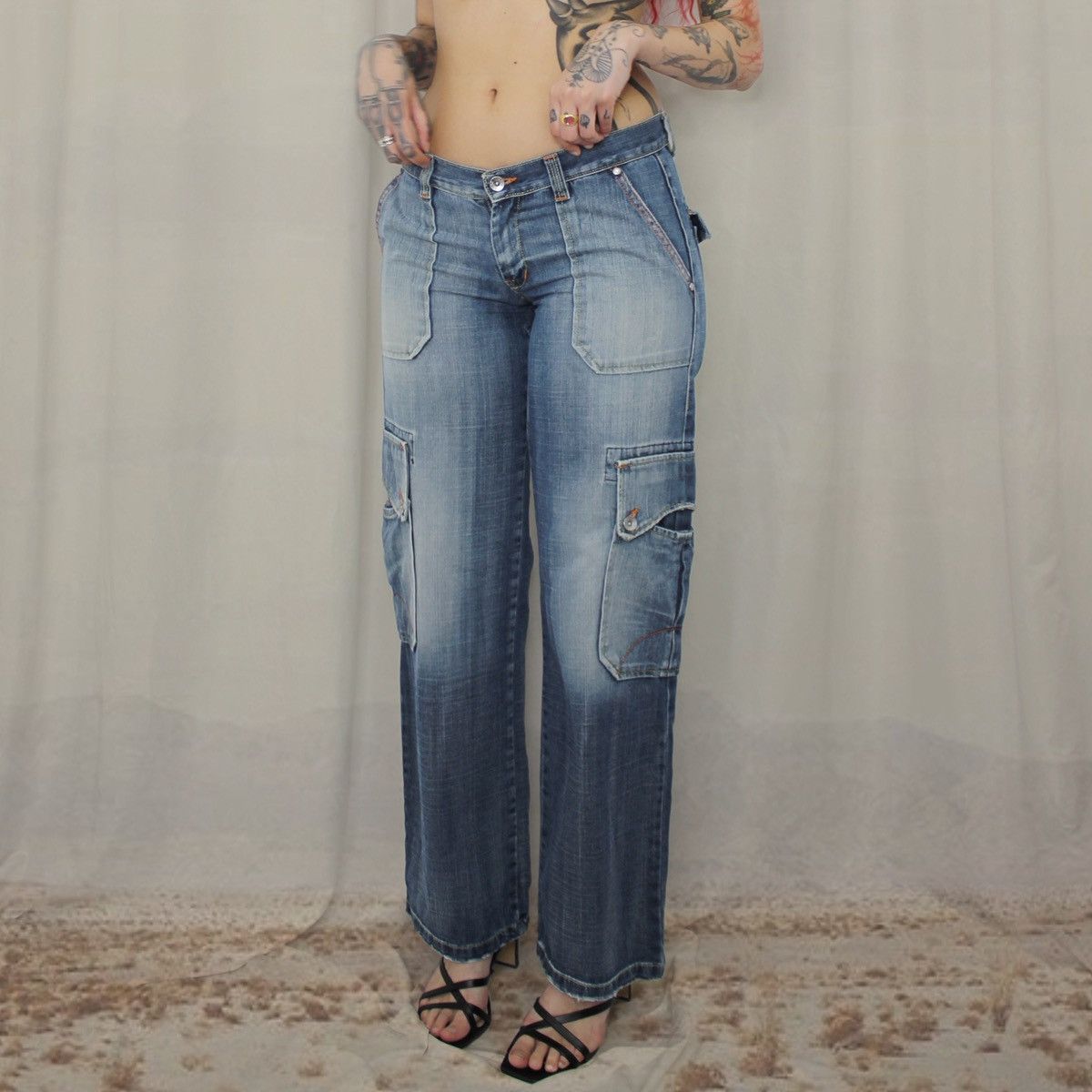 Other 🐠CARGO DENIM PANTS🐠 Size 32" / US 10 / IT 46 - 3 Thumbnail