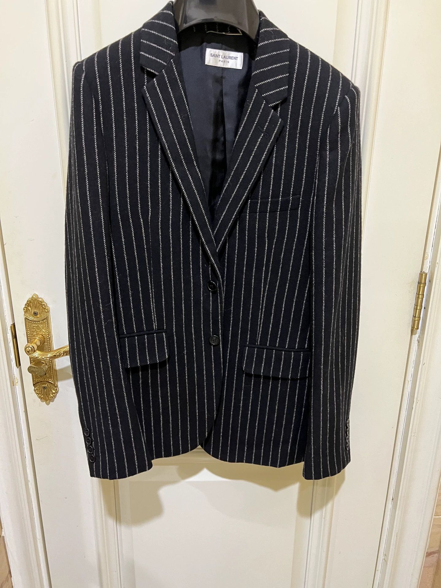 Saint Laurent Paris Saint Laurent Paris Pinstripe Blazer Size US S / EU 44-46 / 1 - 1 Thumbnail