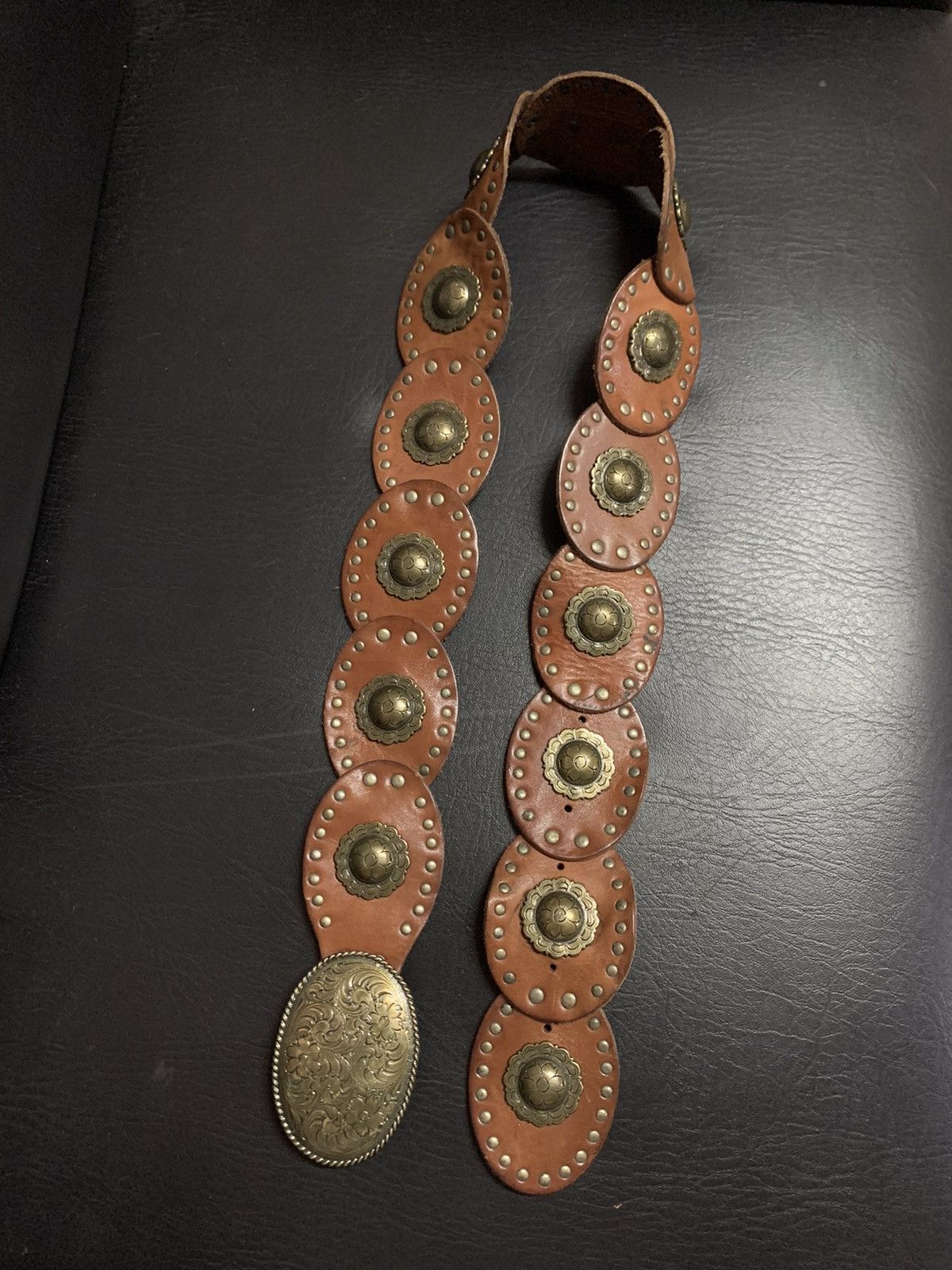Beauty Beast × If Six Was Nine × Japanese Brand Brown genuine leather disc belt Size ONE SIZE - 1 Thumbnail
