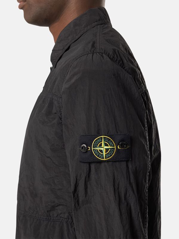 Stone Island o1h1sh10525 Crinkle Over Shirt in Black Size US XL / EU 56 / 4 - 3 Thumbnail