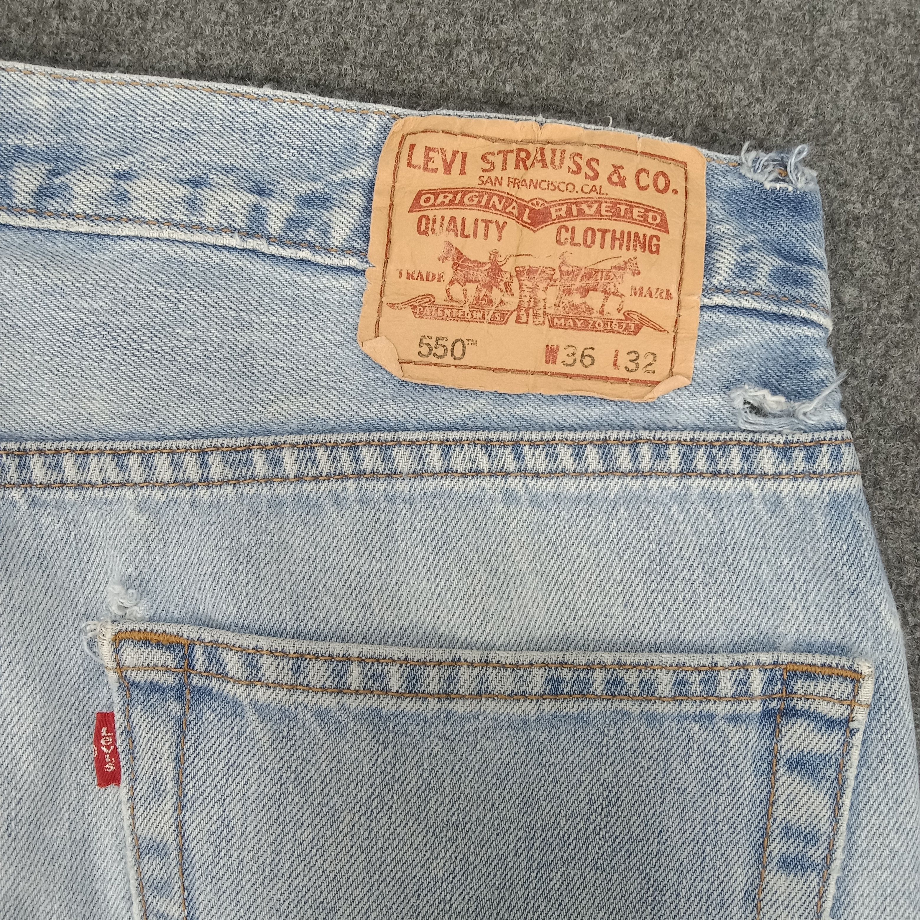 Levi's × Vintage Levi's 550 American Distressed Denim Jeans Size US 35 - 7 Thumbnail