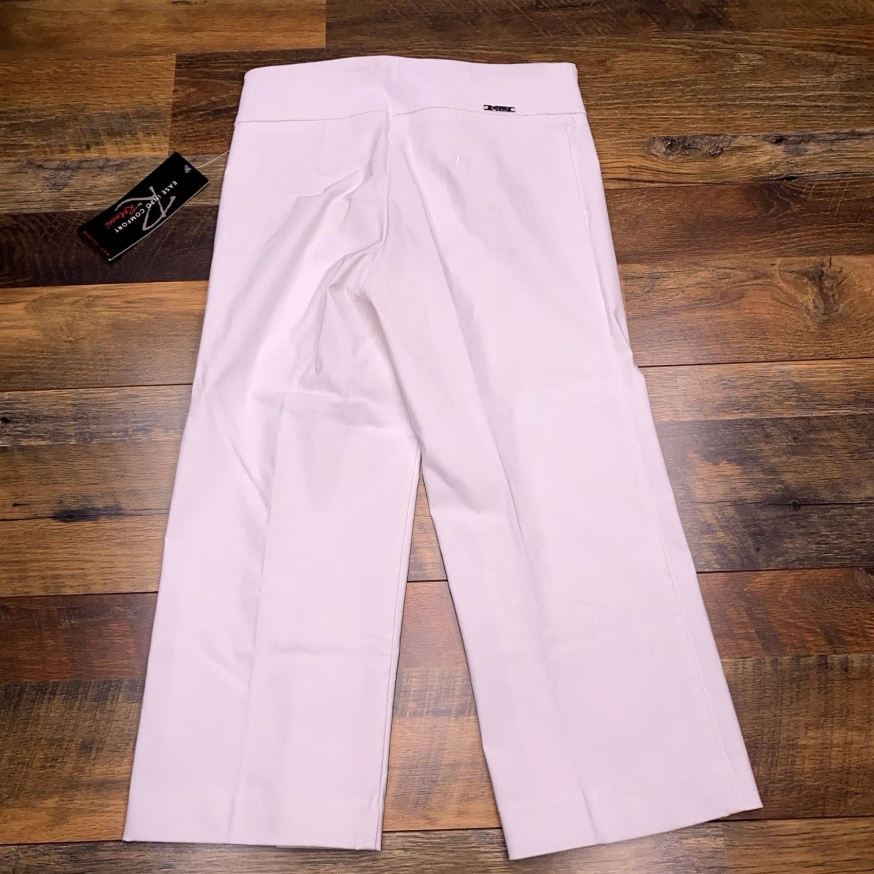 Vintage Rekucci Capri Pants 2P Petite White Mid Rise Stretch Ease Into Comfort New Size 26" / US 2 / IT 38 - 2 Thumbnail