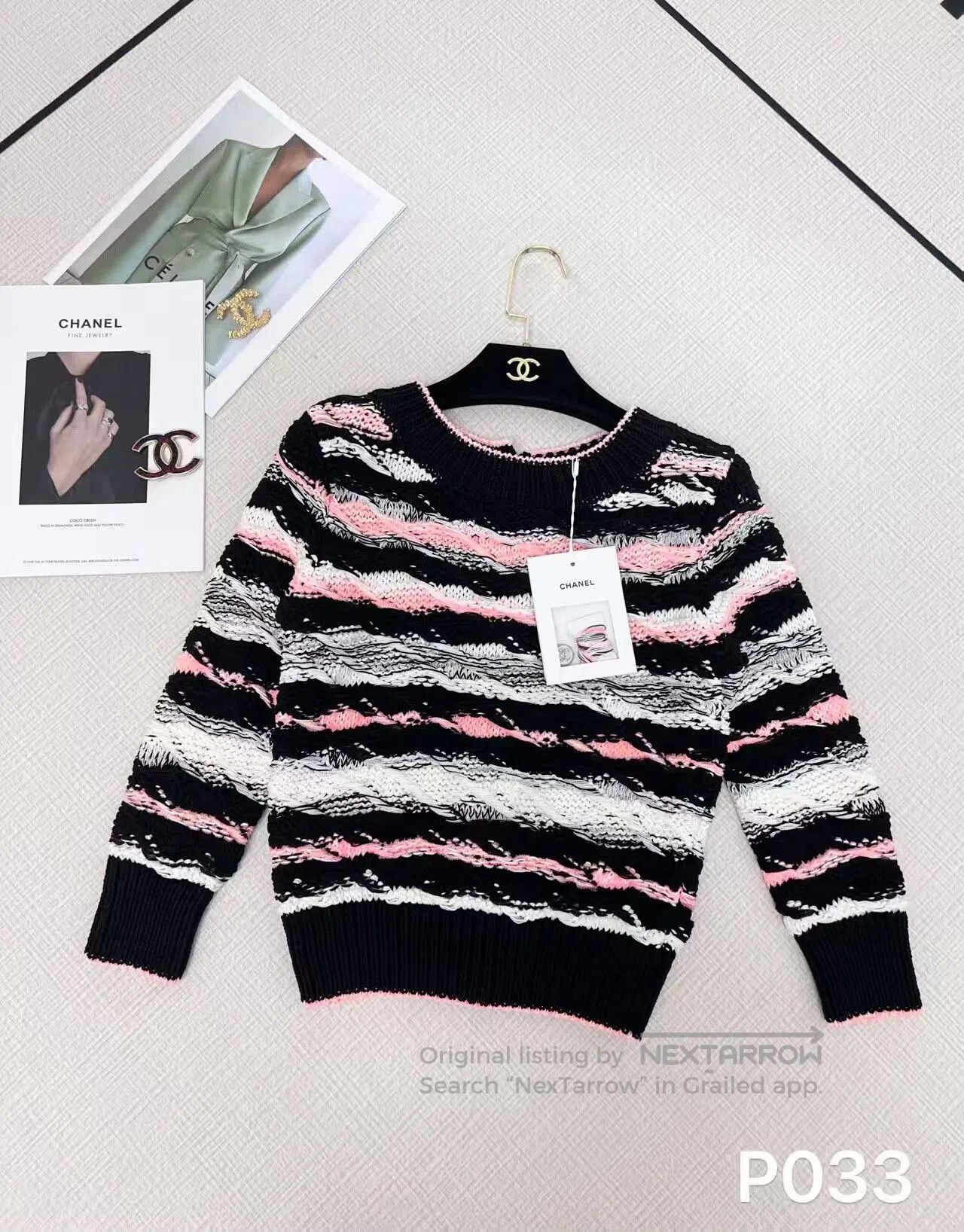 Chanel Chanel Color-Blocked Knit Cardigan Sweater. Size XS / US 0-2 / IT 36-38 - 1 Thumbnail