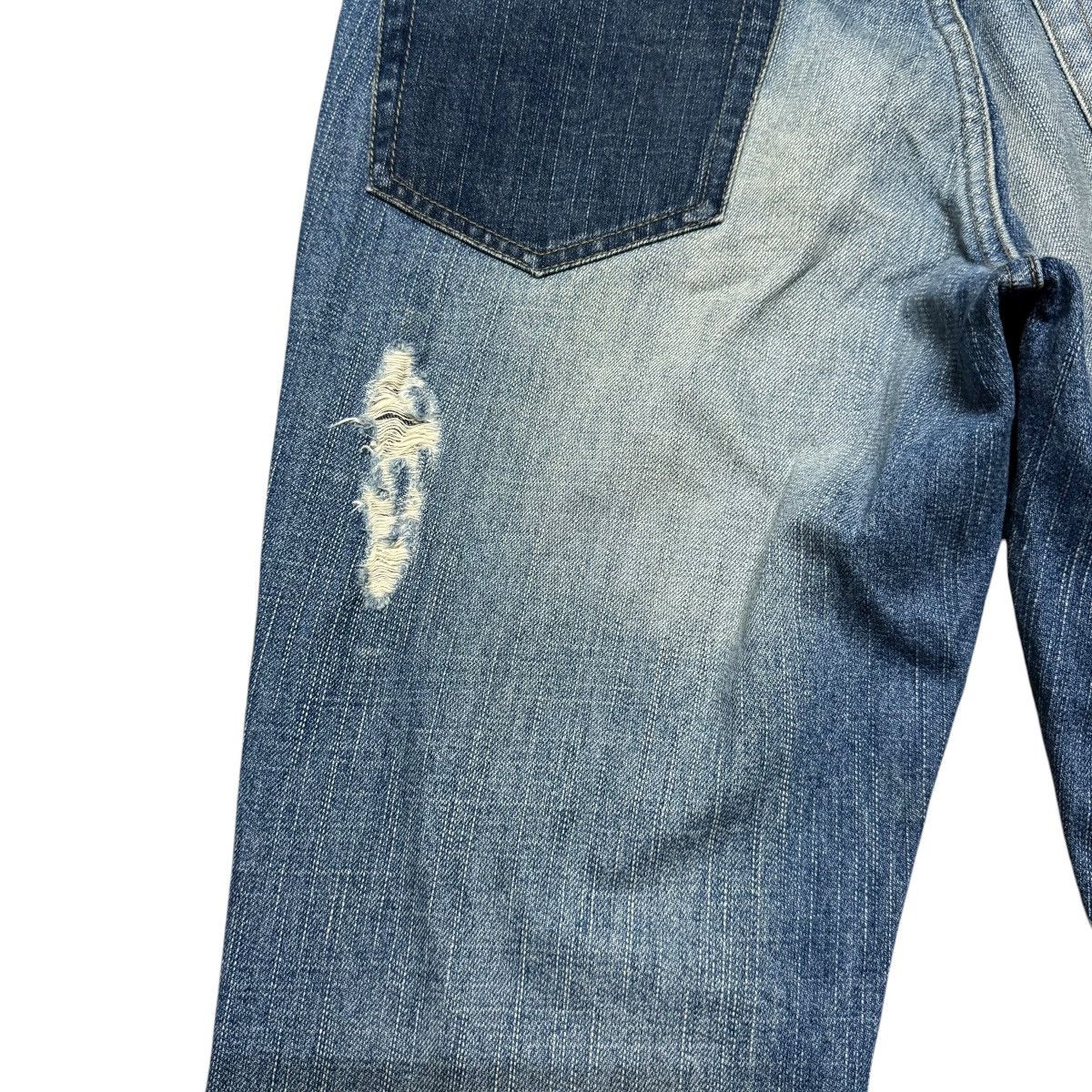 PPFM PPFM Repaired Denim Flare Jeans Size US 30 / EU 46 - 15 Thumbnail