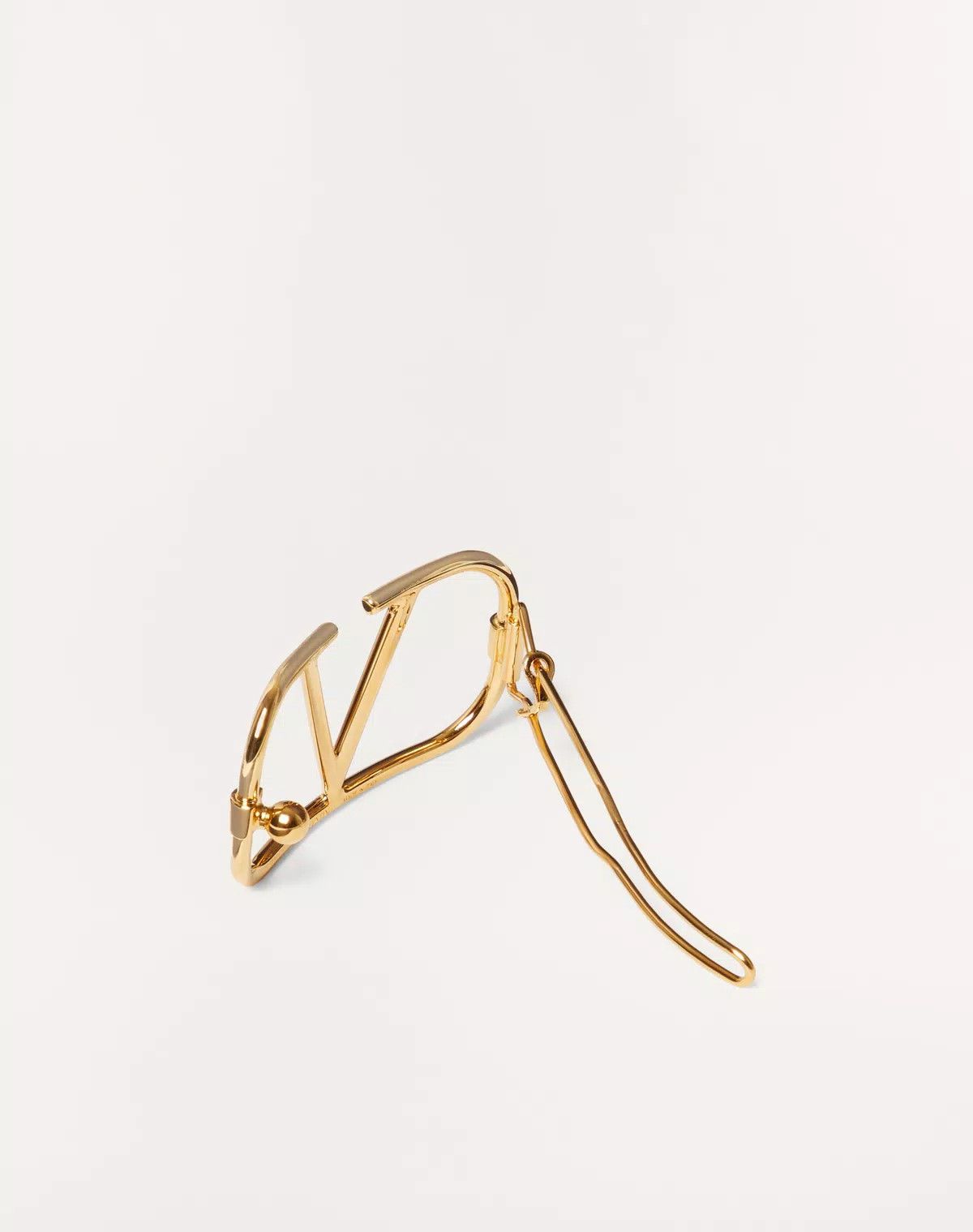 Valentino oc11z0725 Size:OS/Vlogo Signature Metal Hair Clip in Golden Size ONE SIZE - 4 Thumbnail