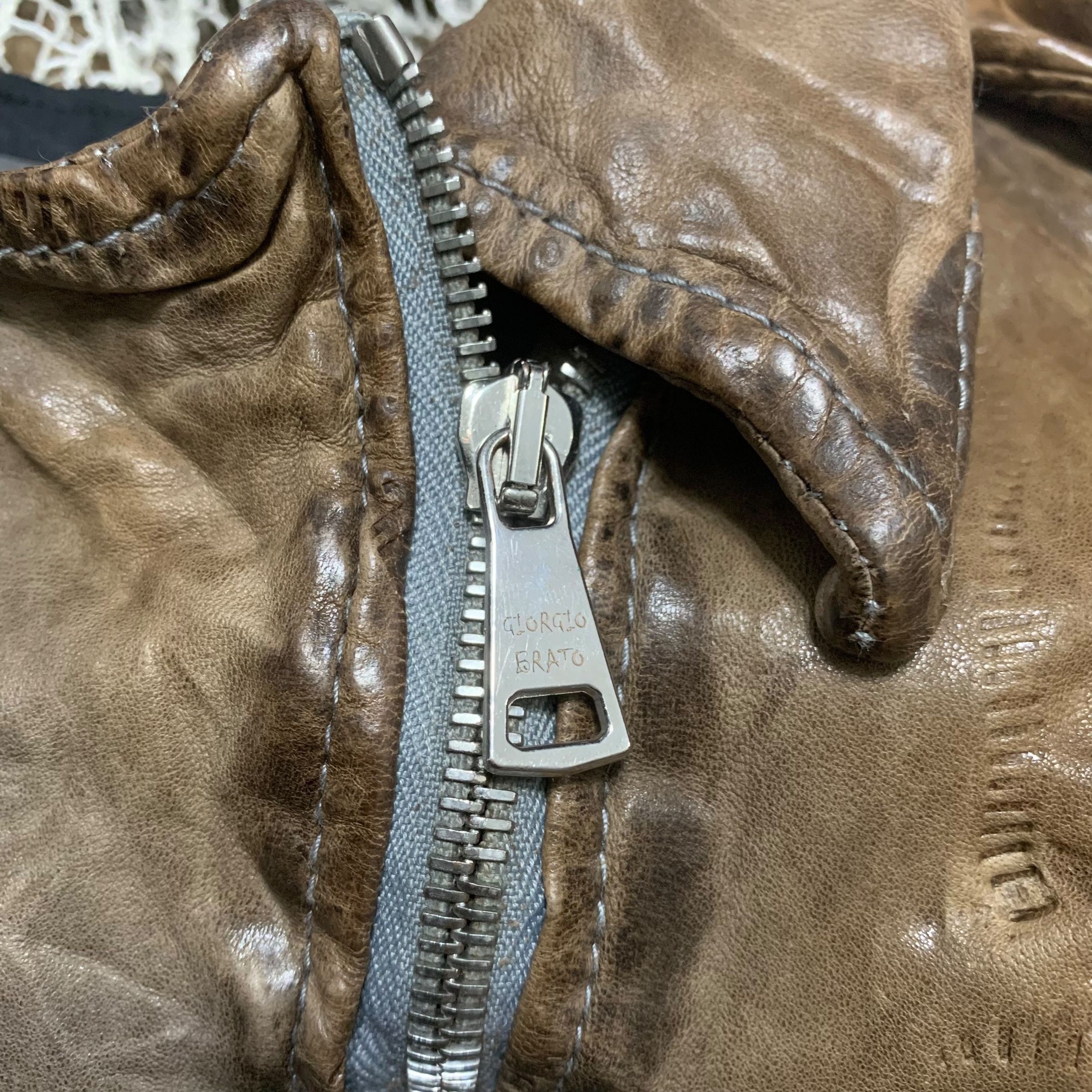 Giorgio Brato Giorgio Brato Biker Leather Jacket Size M / US 6-8 / IT 42-44 - 4 Thumbnail