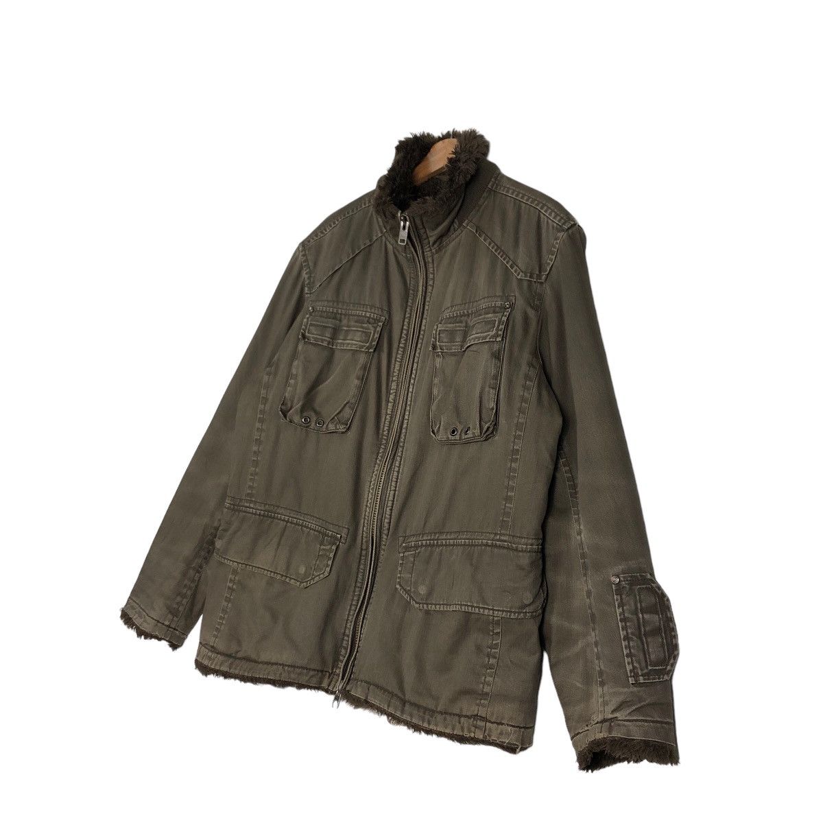Japanese Brand 🔥Vintage Biker Jacket Military Design Cargo Chore Chevignon Size US L / EU 52-54 / 3 - 2 Thumbnail