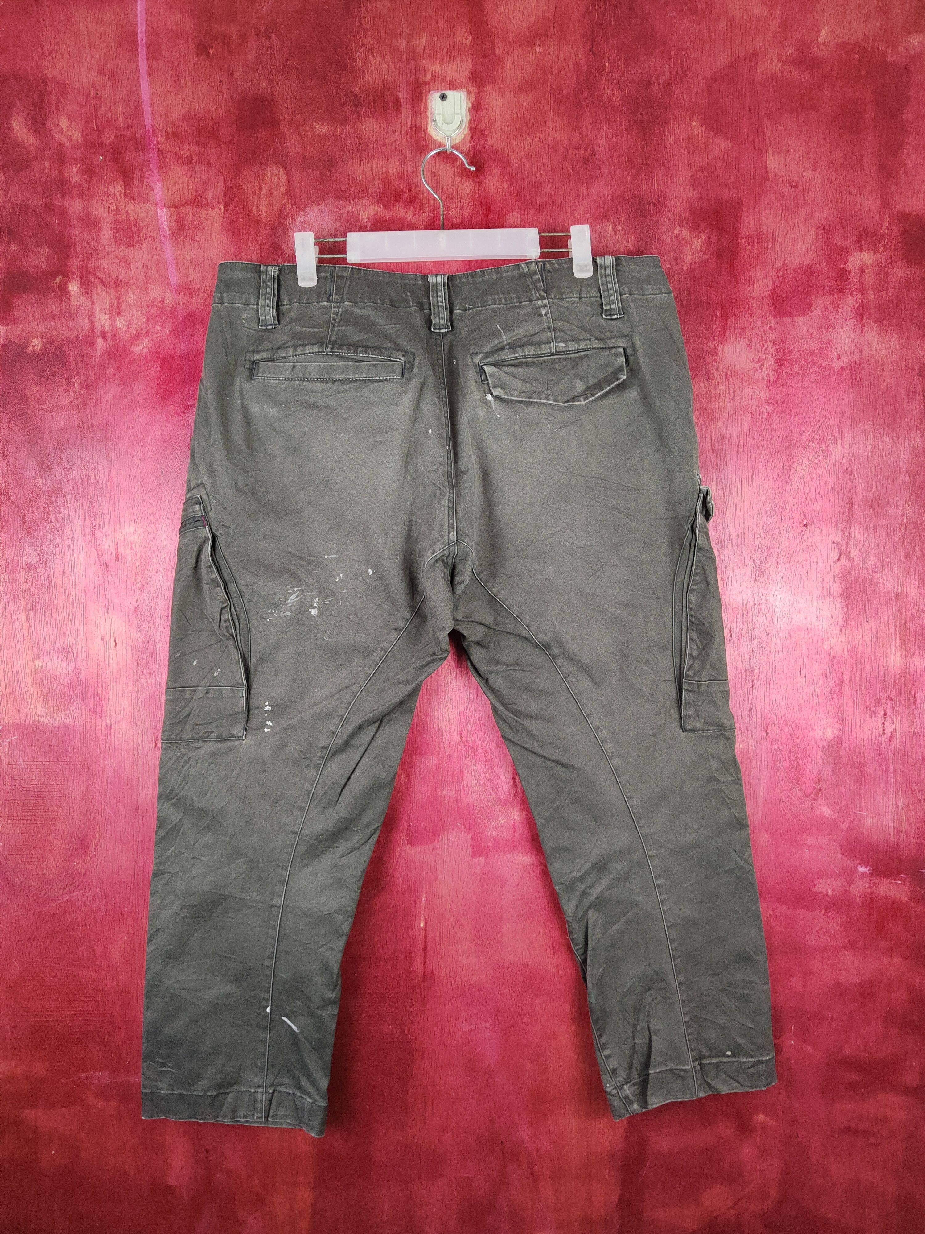 Japanese Brand Genba Dark Olive Multipocket Cargo Pants #S1285 Size US 37 - 7 Thumbnail