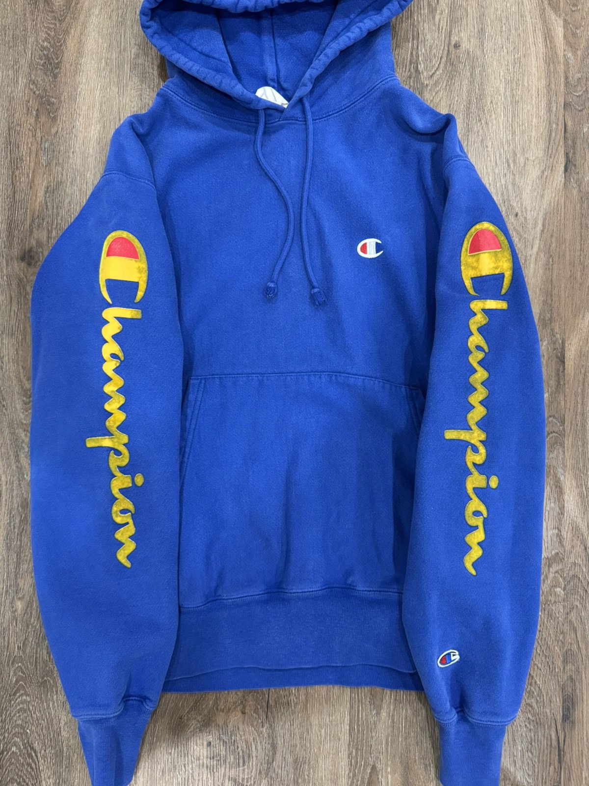 Champion × Vintage Vintage Champion Reverse Weave Hoodie Rare Colour-way Size US M / EU 48-50 / 2 - 2 Thumbnail