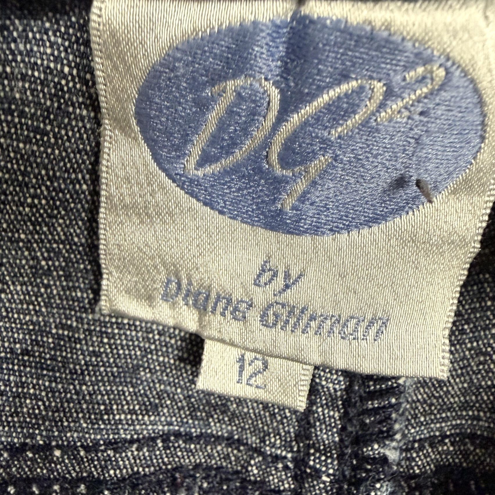 Denime DG2 by Diane Gilman Jeans Women 12 Bootcut Denim Dark Wash High Rise Stretch 5-Pocket Blue 34x30.5 Size 34" / US 12 / IT 48 - 7 Thumbnail
