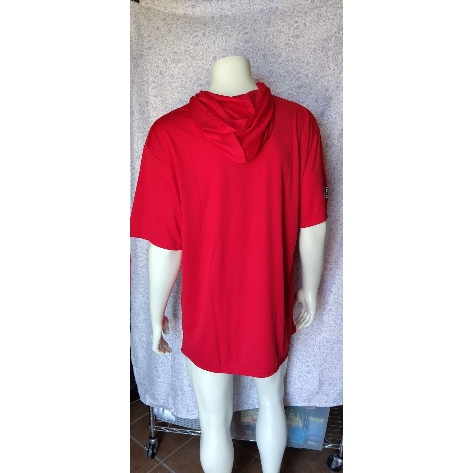 Other NIB!! ANGELS SHORT SLEEVE WARM UP HOODIE T-SHIRT. Size US XL / EU 56 / 4 - 2 Thumbnail